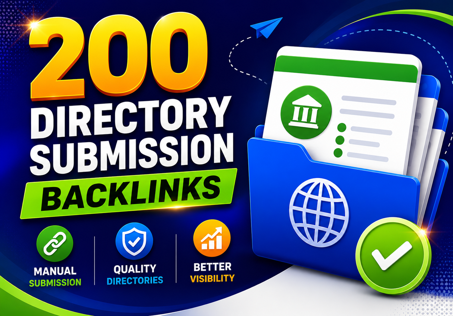 I will create 200 manual directory submission backlin...