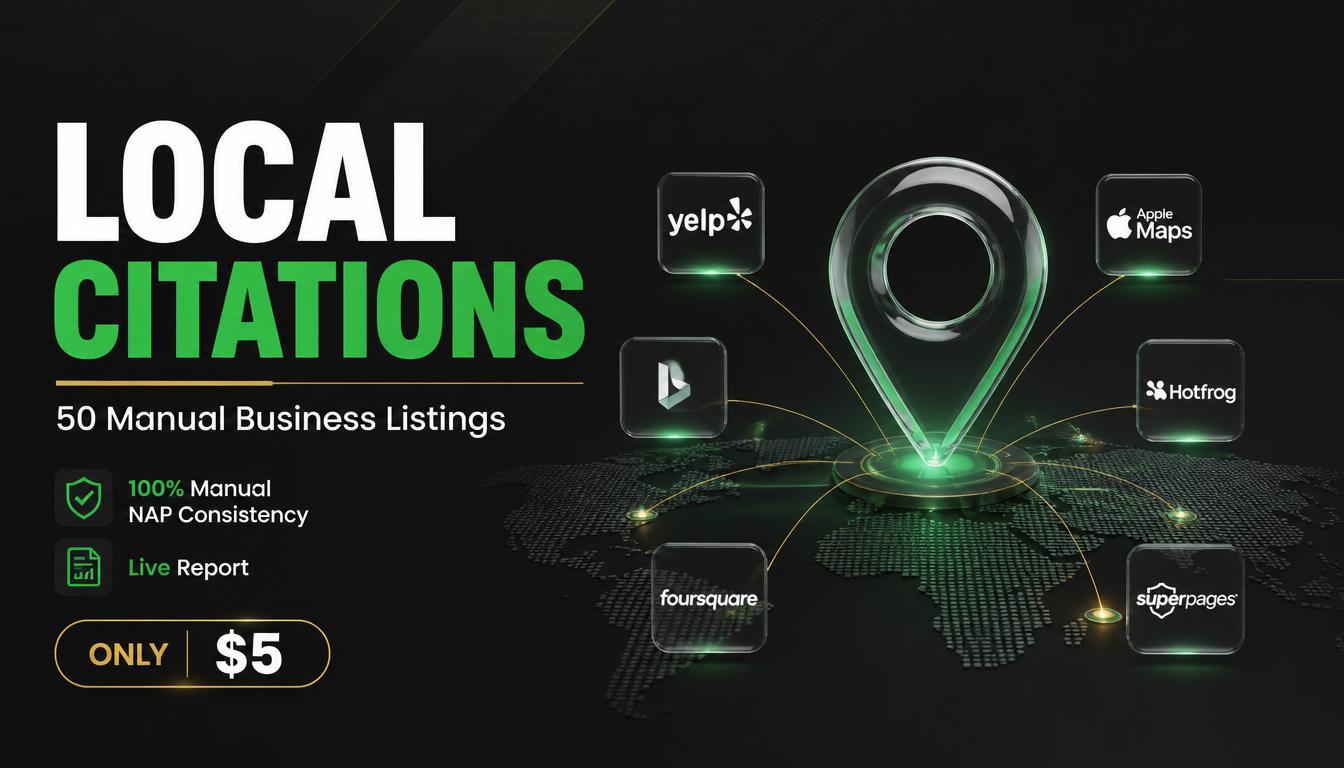 I Will Build 50 Manual Local Citations for Your Business