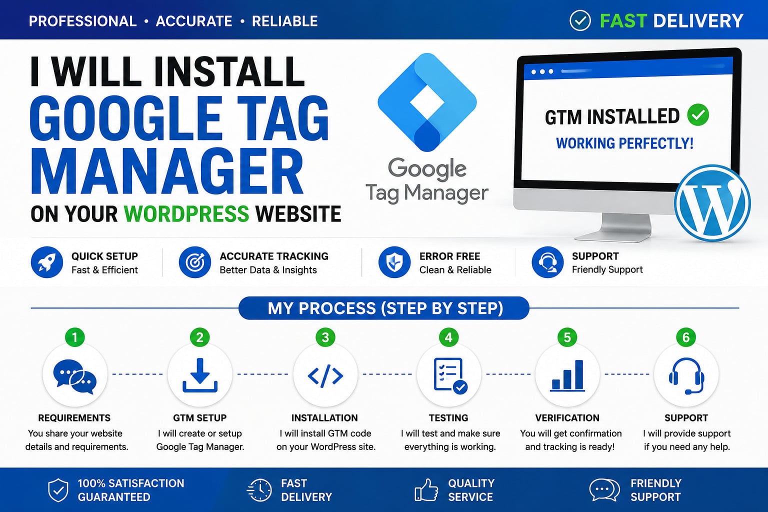 I will set up Google Tag Manager GTM and GA 4