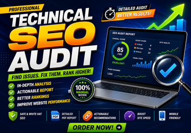 I will perform a professional technical SEO audit and...