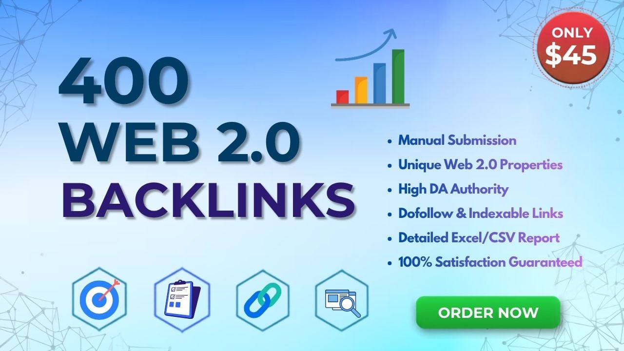 400 HIGH AUTHORITY WEB 2.0 BACKLINKS