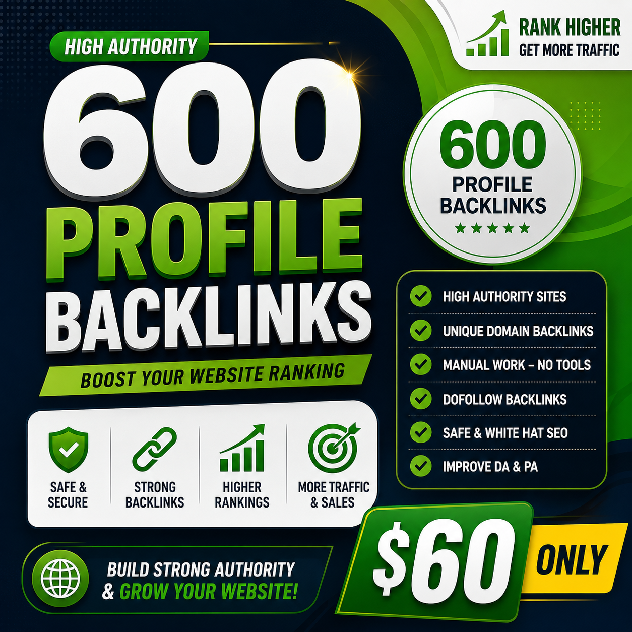 I Will Build 600 High Quality Profile Backlinks for Website