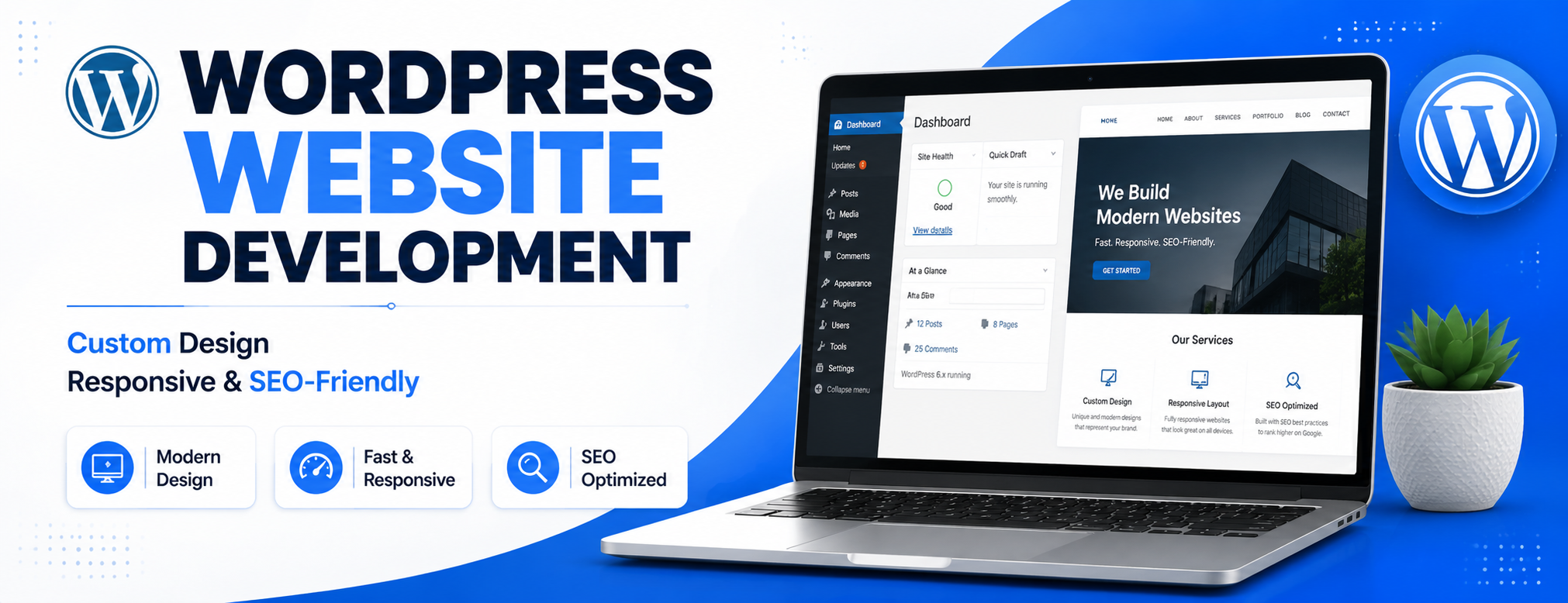 I will design and develop a custom WordPress website for your business