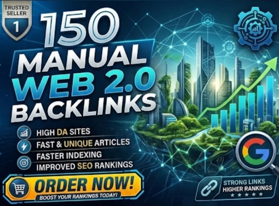 150 Manual Web 2.0 Dofollow Backlinks