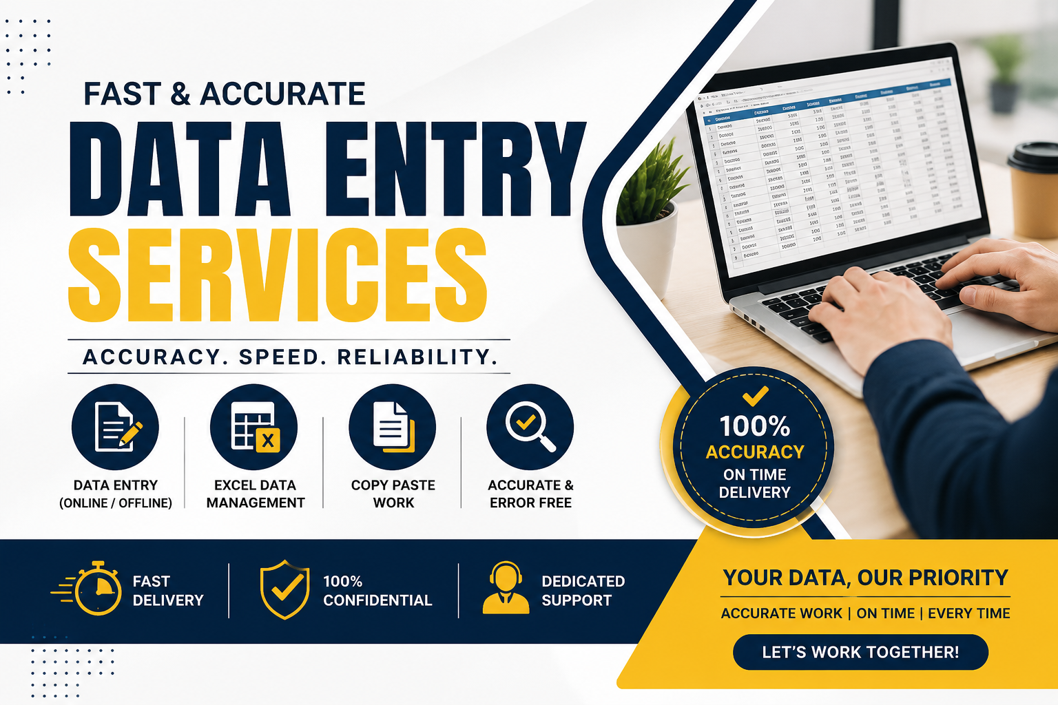 I will do professional data entry, copy paste and we...