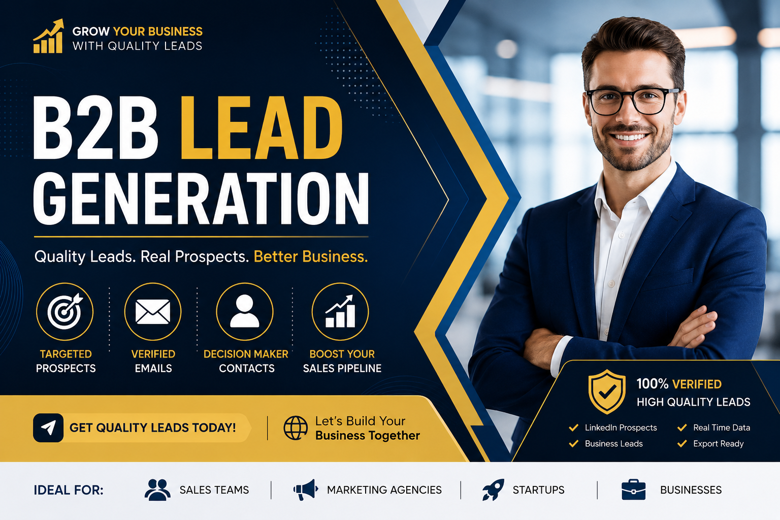 I will provide high quality B2B lead generation and targeted email list building