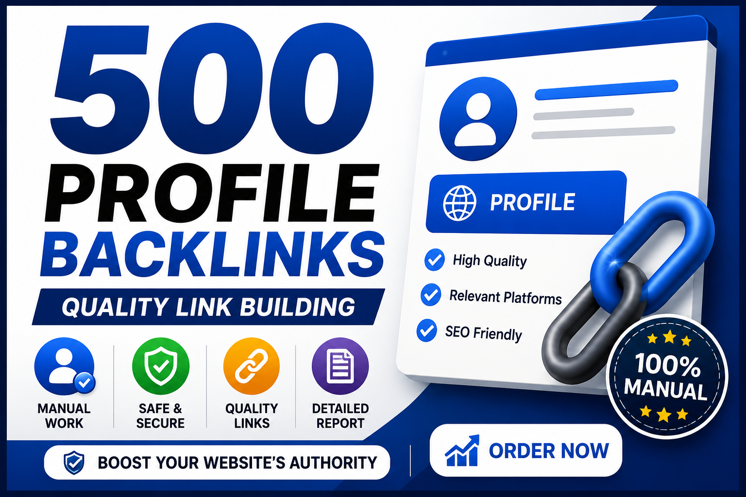 I will build 500 authority profile backlinks for SEO