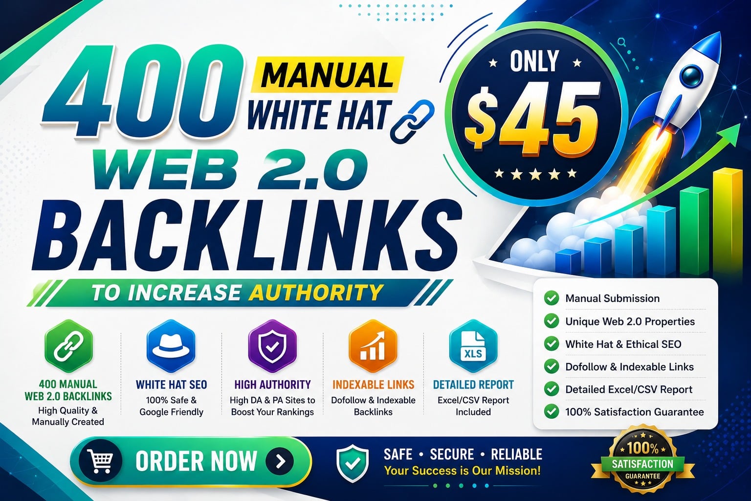 400 Manual White Hat Web 2.0 Backlinks to Boost Website Authority