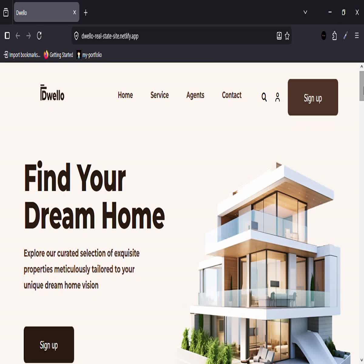 Dwello A real state E-Commerce Website.