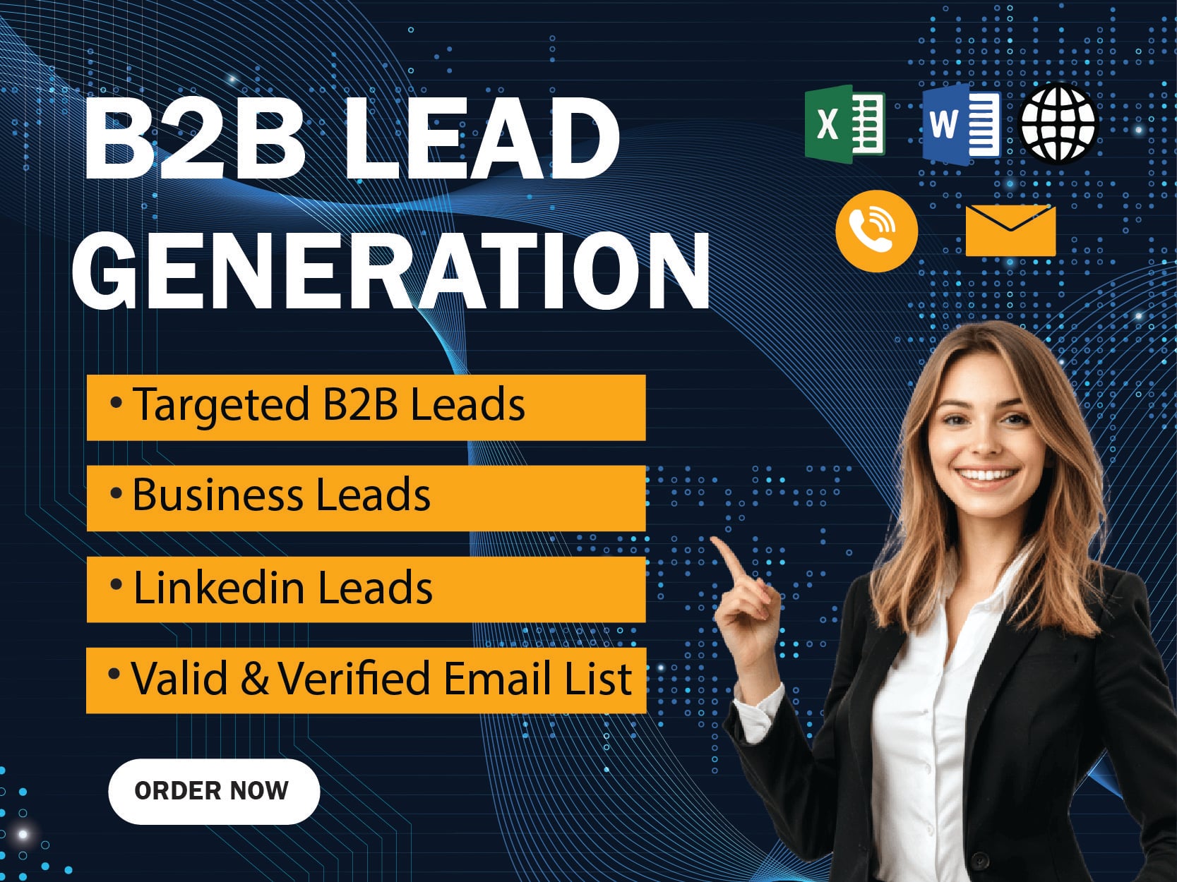  I will provide verified B2B lead generation and targeted business email lists