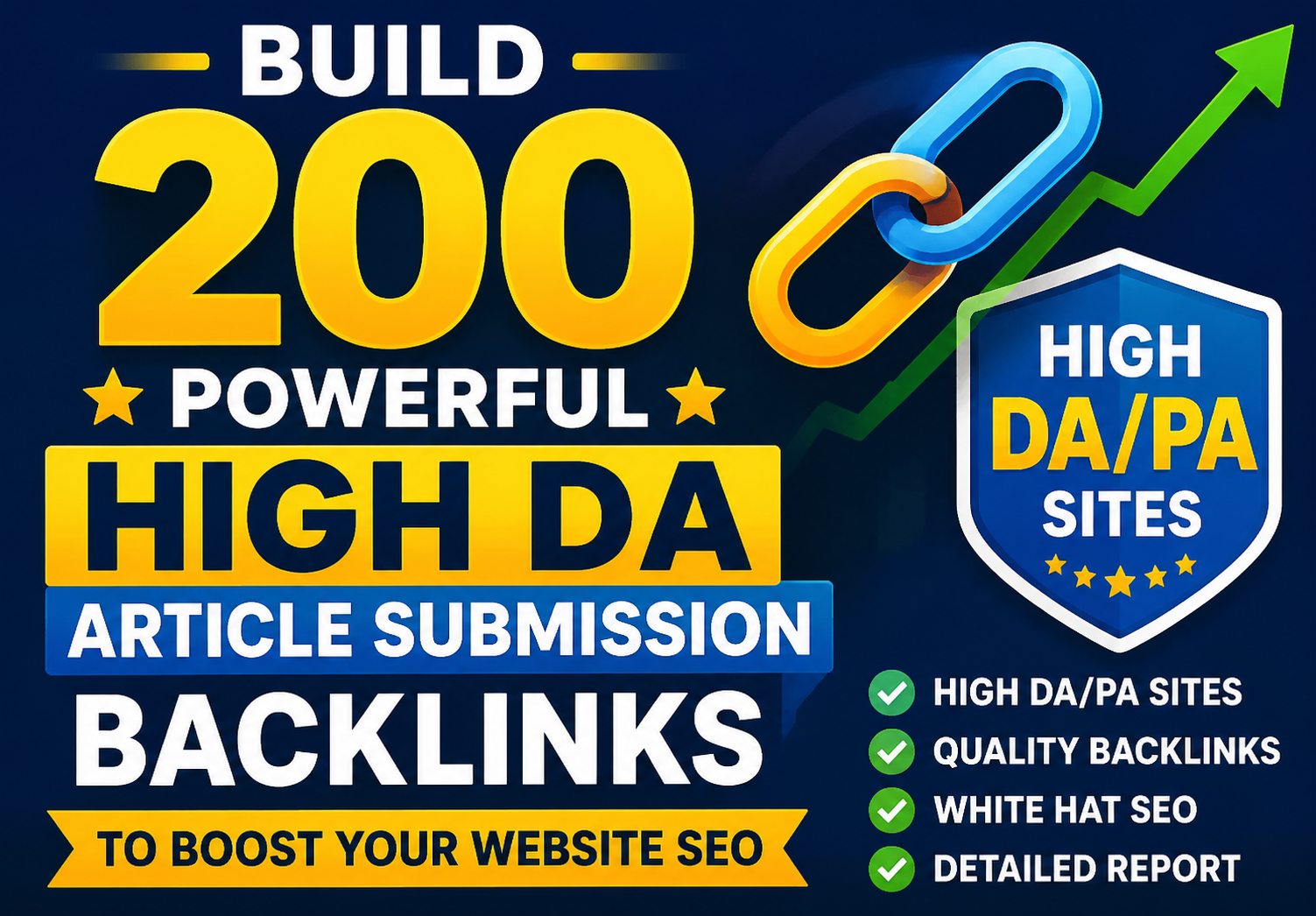 Build 200 Powerful High DA Article Backlinks to Boost Website SEO