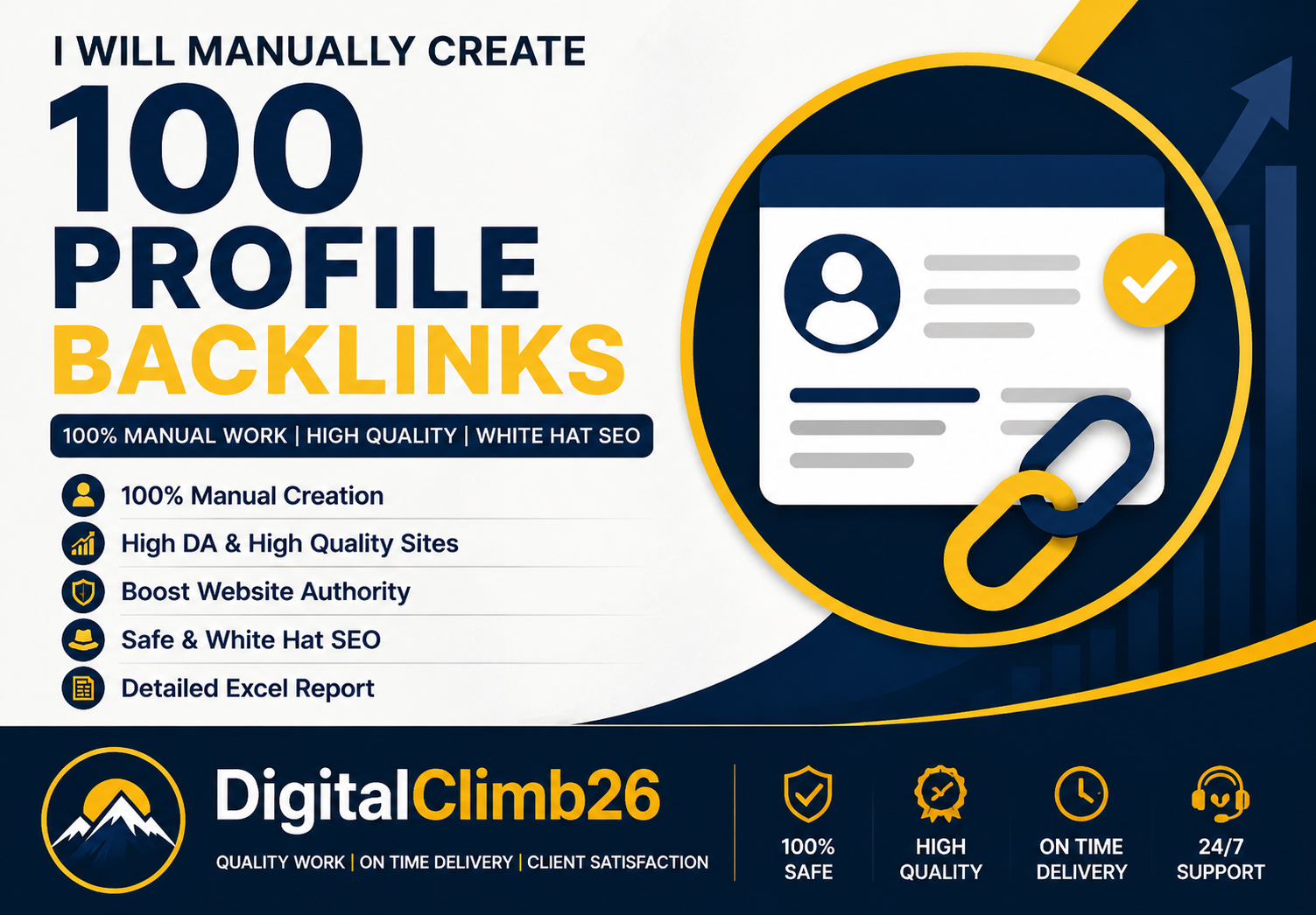 I Will Manually Create 100 High-Quality Profile Backlinks