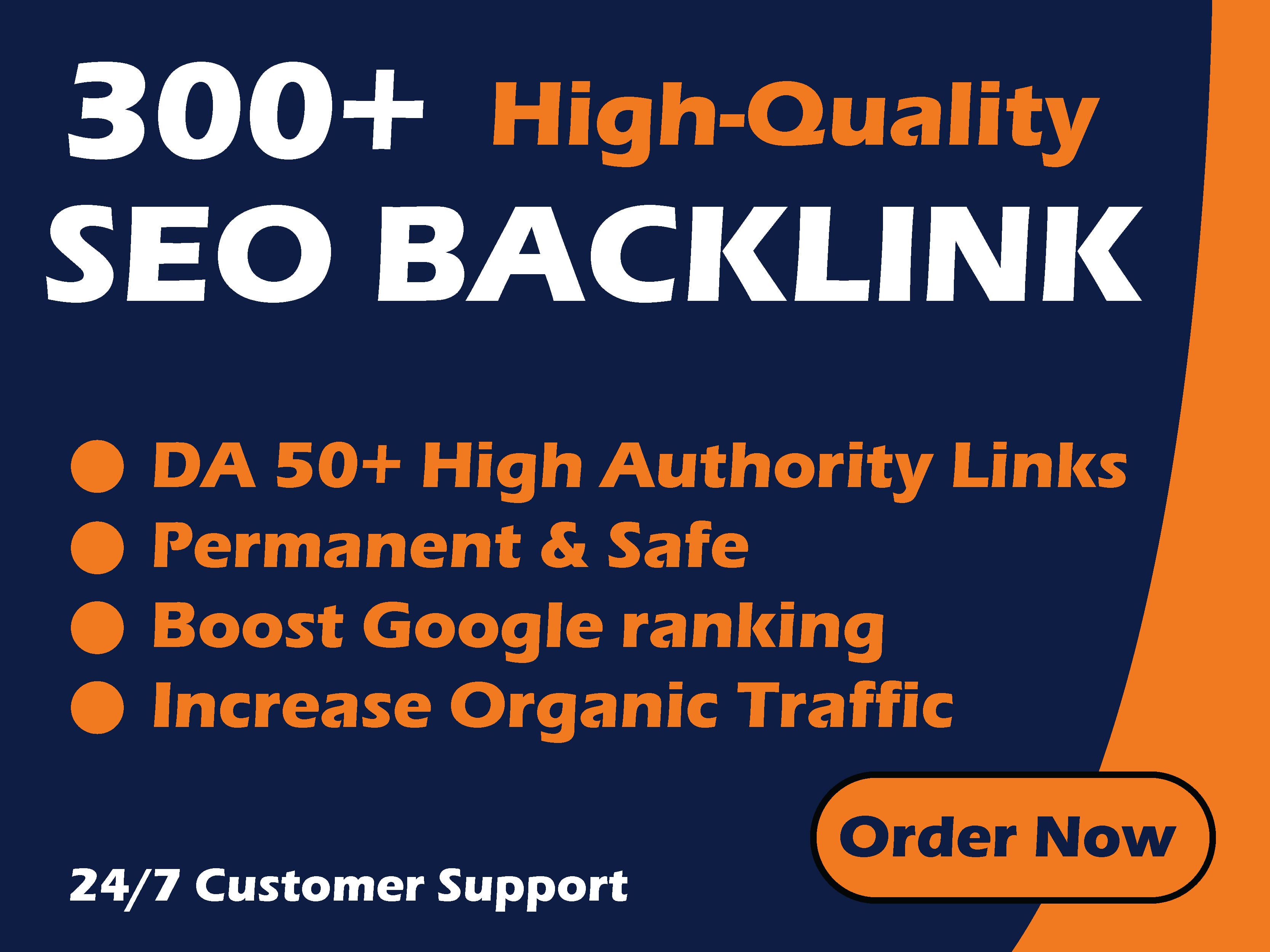 300 Powerful & Permanent DA50+ SEO Backlinks for website Ranking on search engine