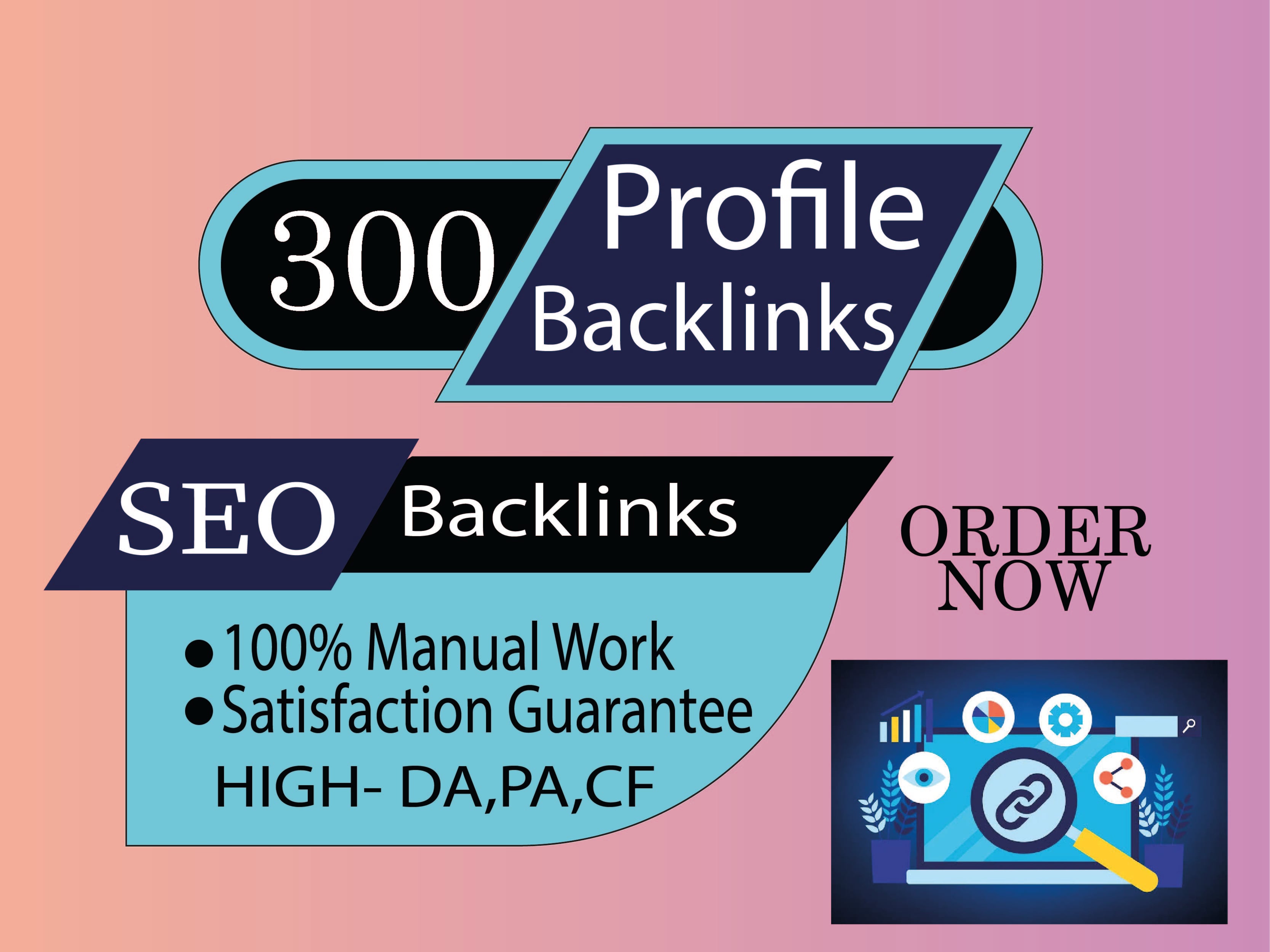 I will do 250 High PA DA Profile Backlinks for on page SEO.