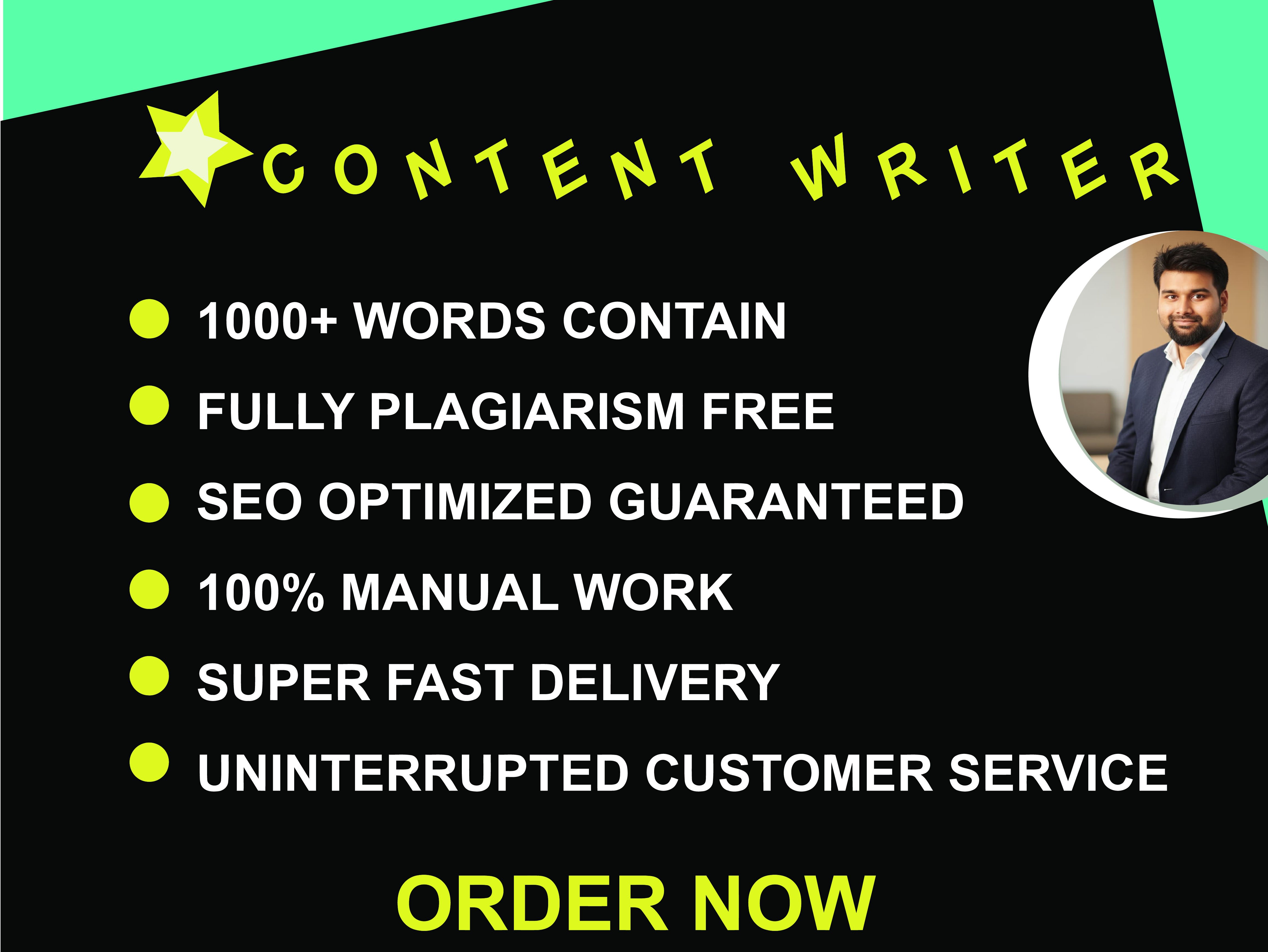 Professional 1000+ words content writing fully SEO friendly and Plagiarism free