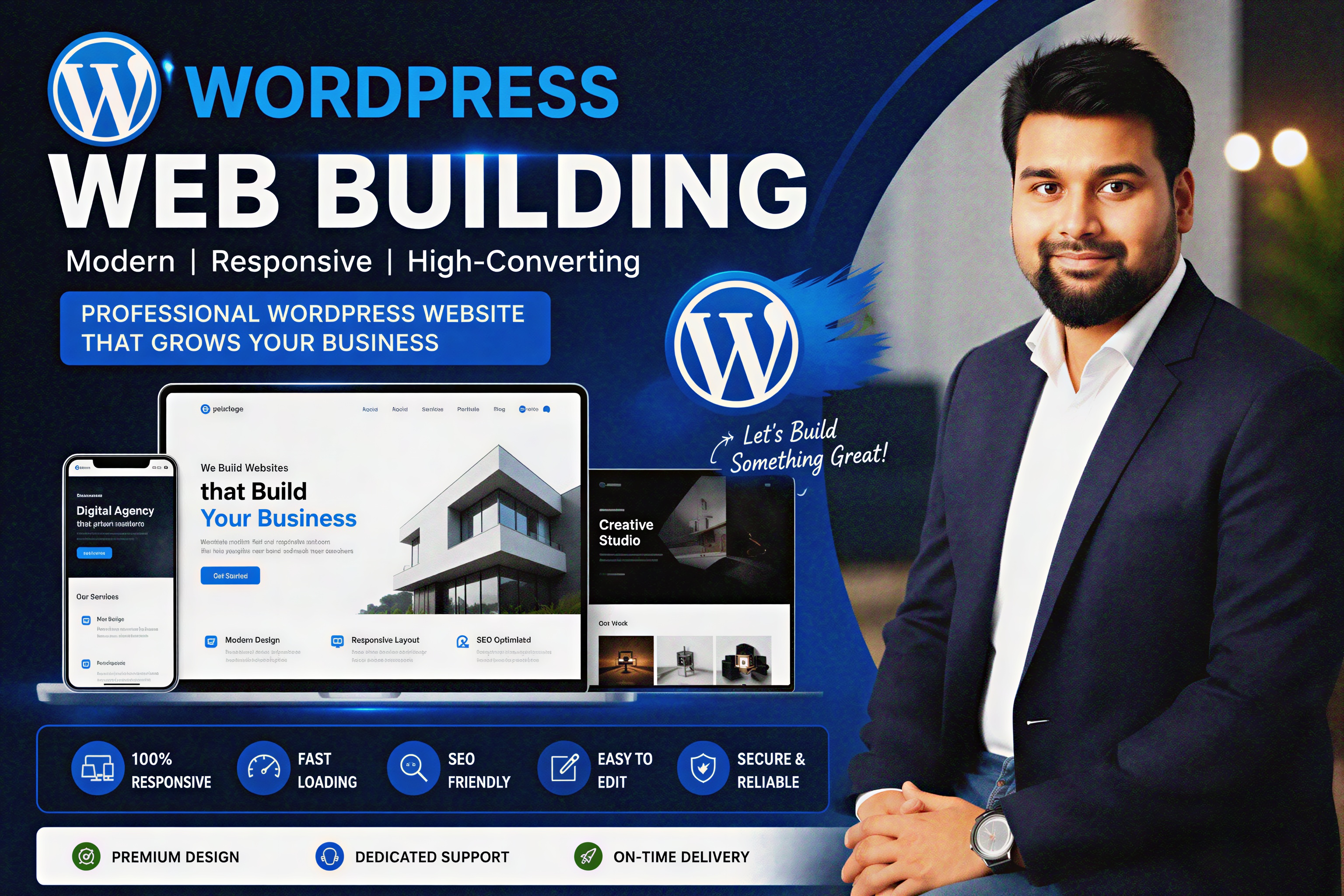 Professional and Responsive WordPress Website - Fully Manual Work