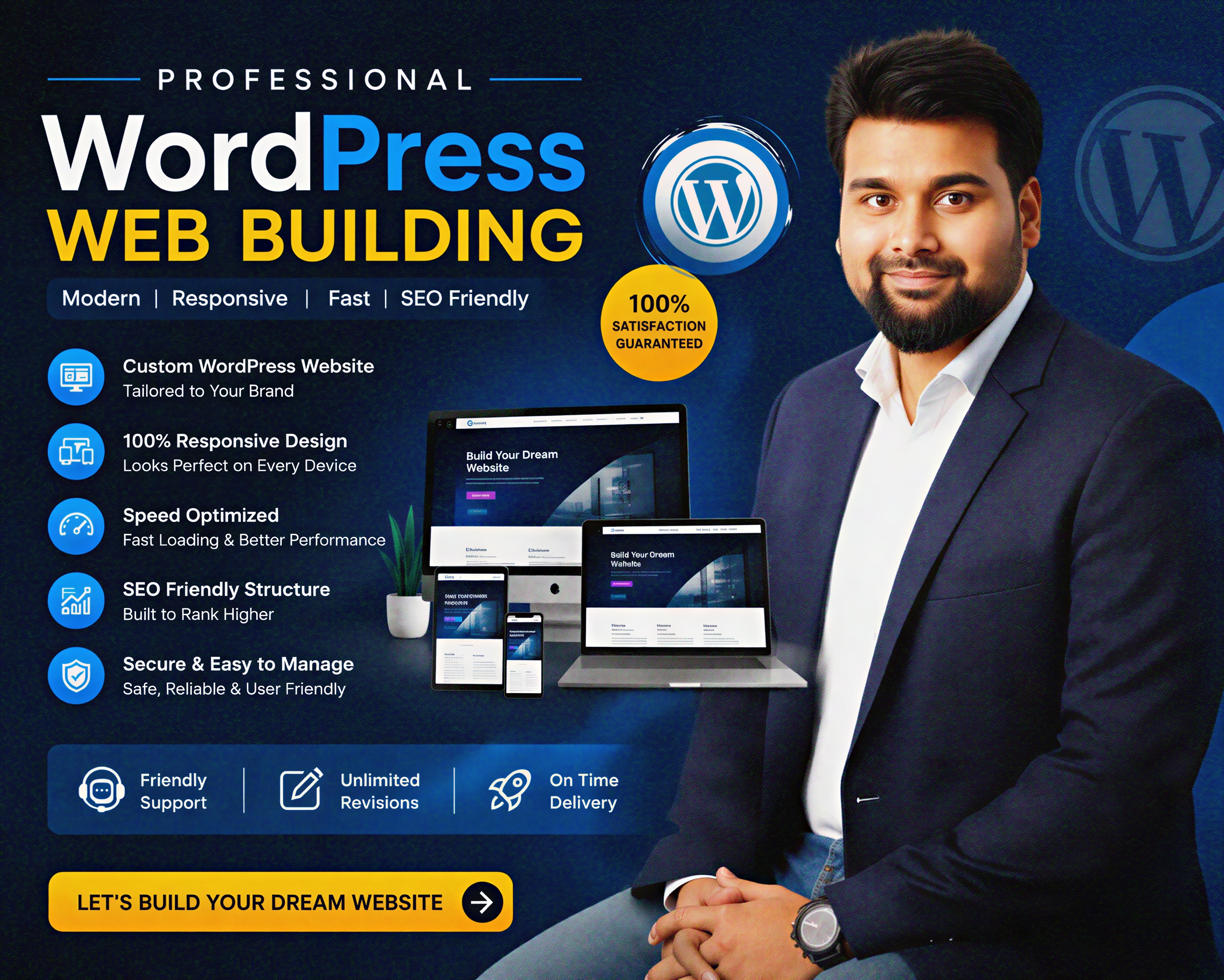 Professional and Responsive WordPress Website - Fully Manual Work