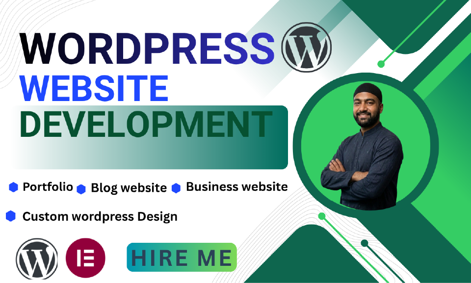 I will build wordpress website, portfolio,Blog site and your business wordpress elementor.