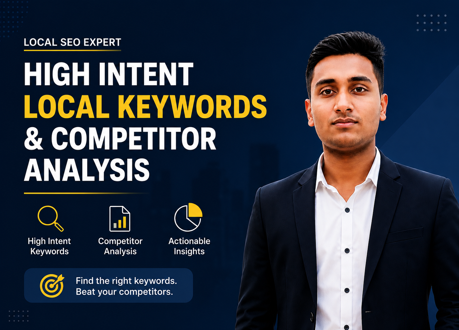 Local SEO keyword research and competitor analysis for businesses