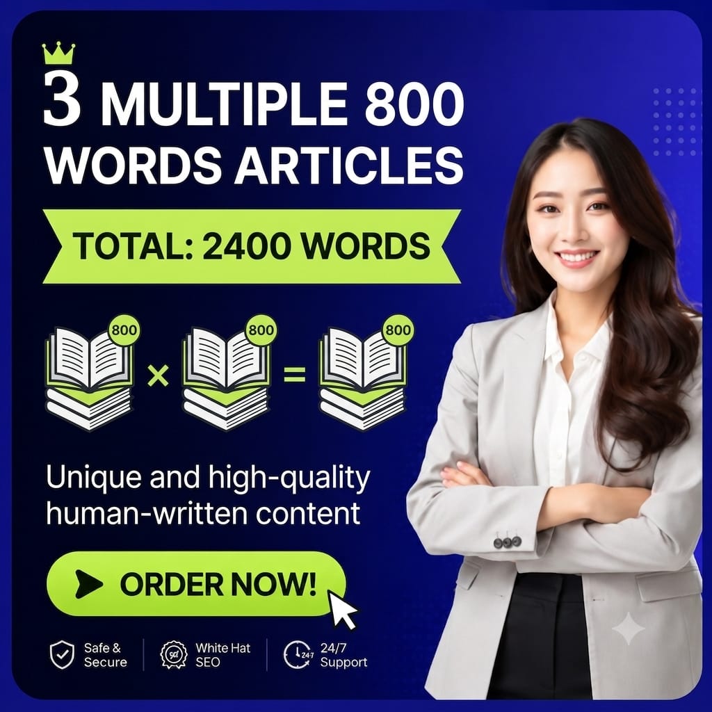 I Will Write 3 SEO Optimized 800 Word Articles, Blog Posts, Website Content & Human Written Content