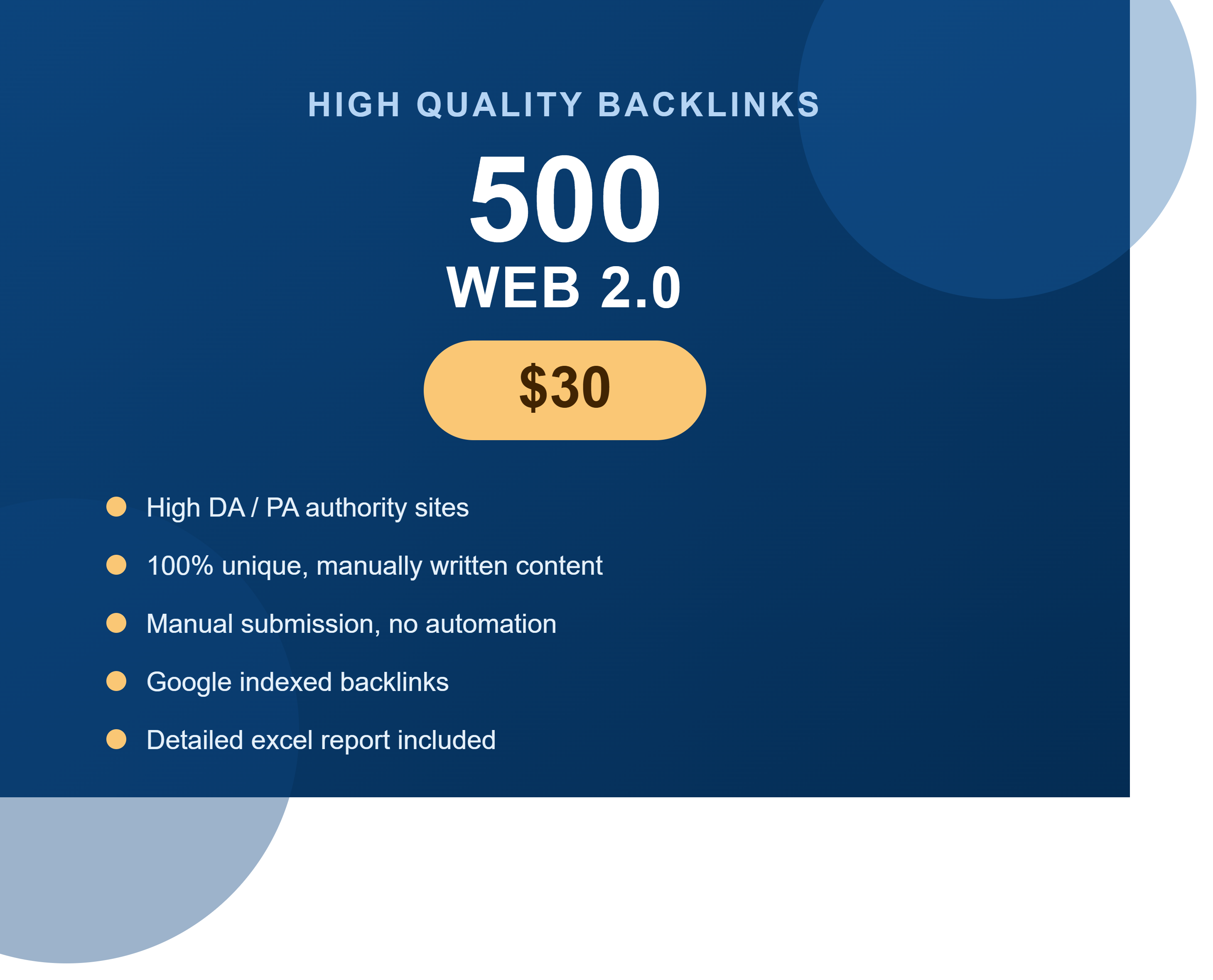 I will create 500 high quality web 2.0 backlinks for Rank