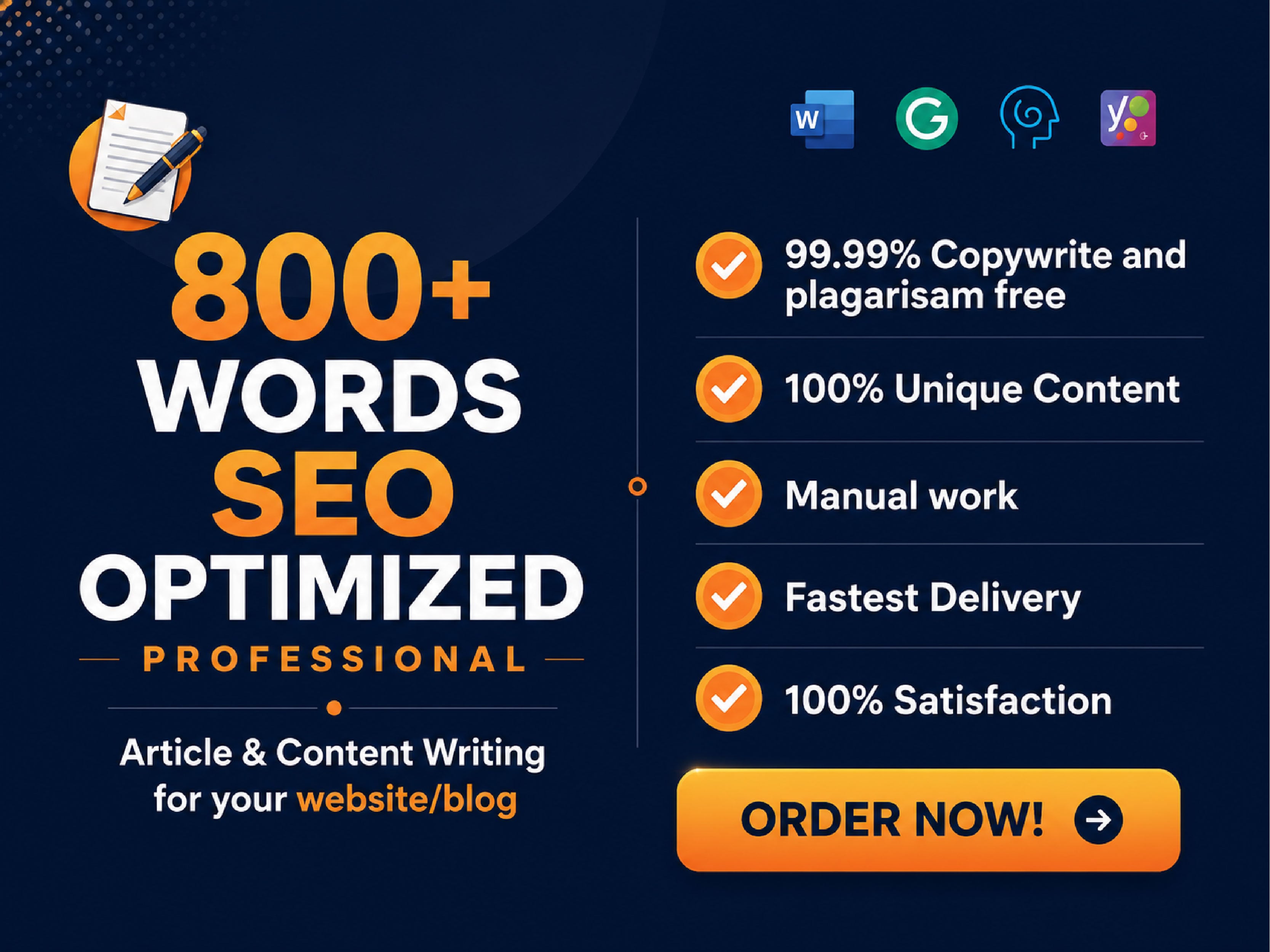 800+ words SEO optimized professional Article & C...