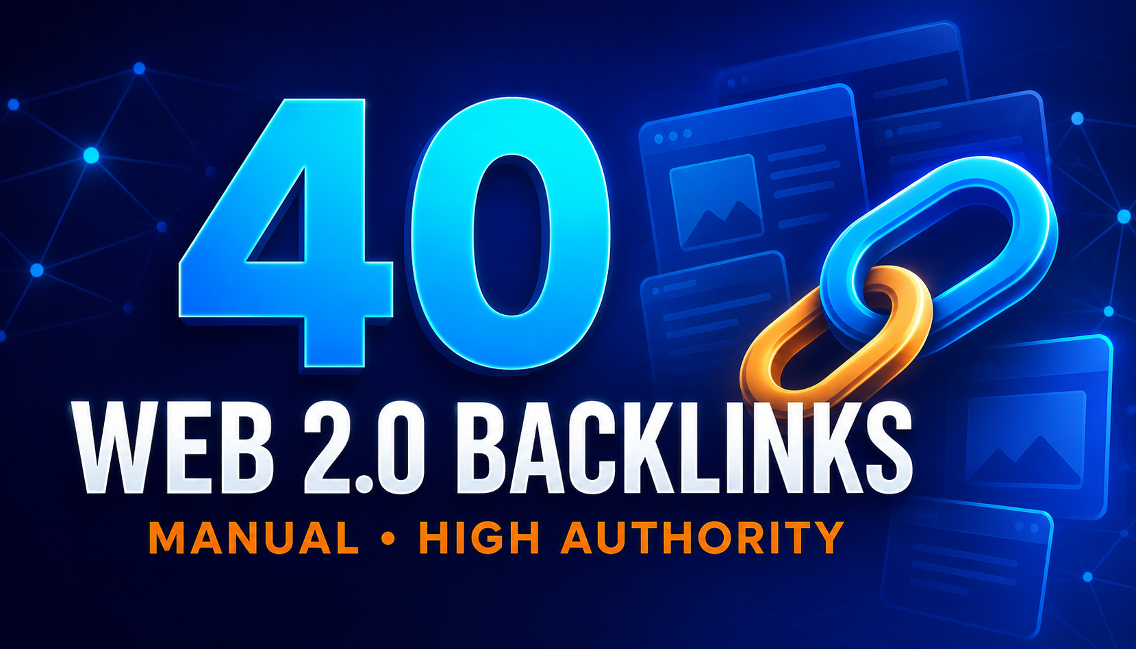 I Will Create 40 Manual High Authority Web 2.0 Backlinks