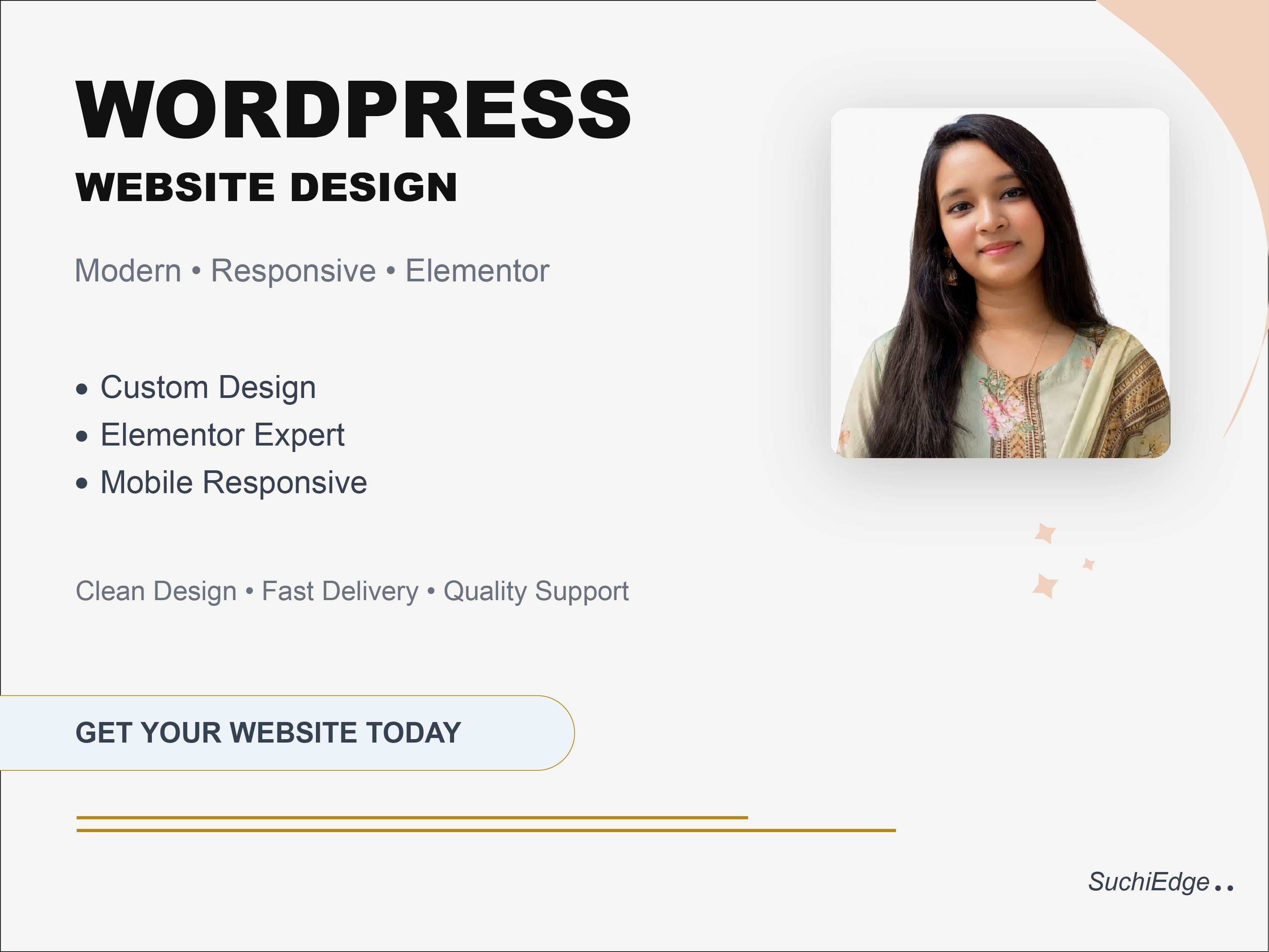 I Will Craft a Tailored WordPress Website With Elementor