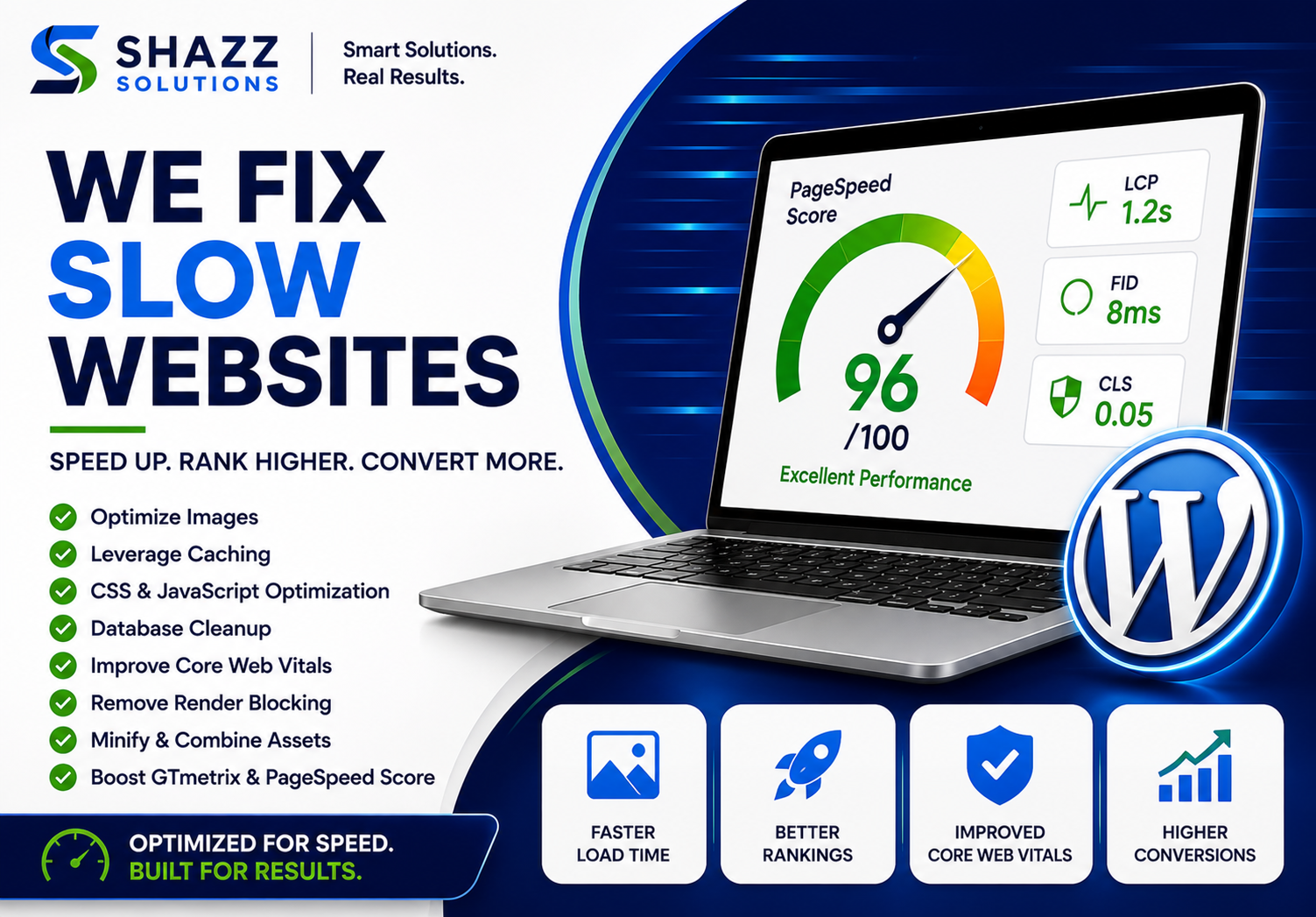 I will speed up your WordPress website and improve Core Web Vitals