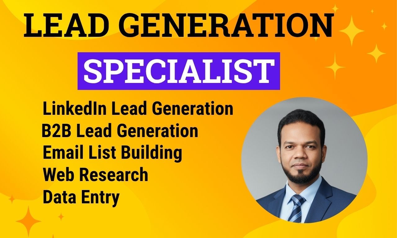 I will do data entry, verified email and lead generation specialist for your business