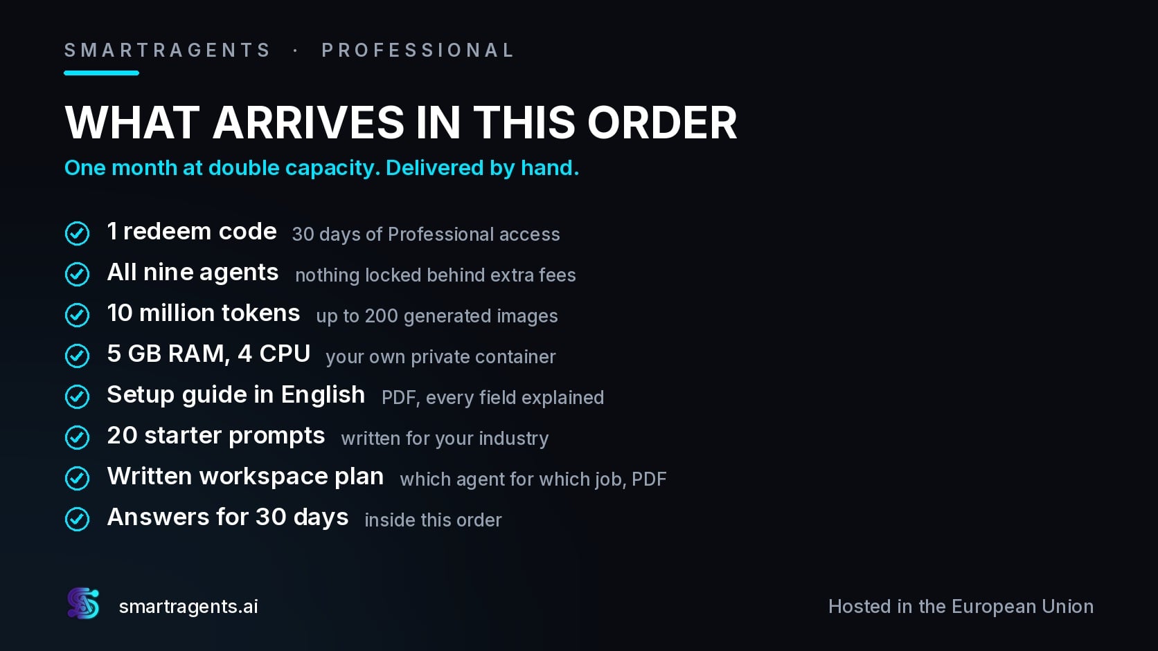 Professional AI Workspace, 9 Agents and 10 Million Tokens, 30 Days