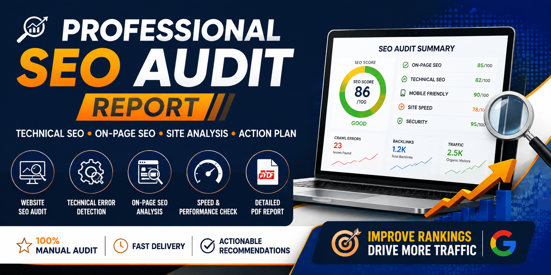 Professional SEO Audit Report With Actionable Recomme...