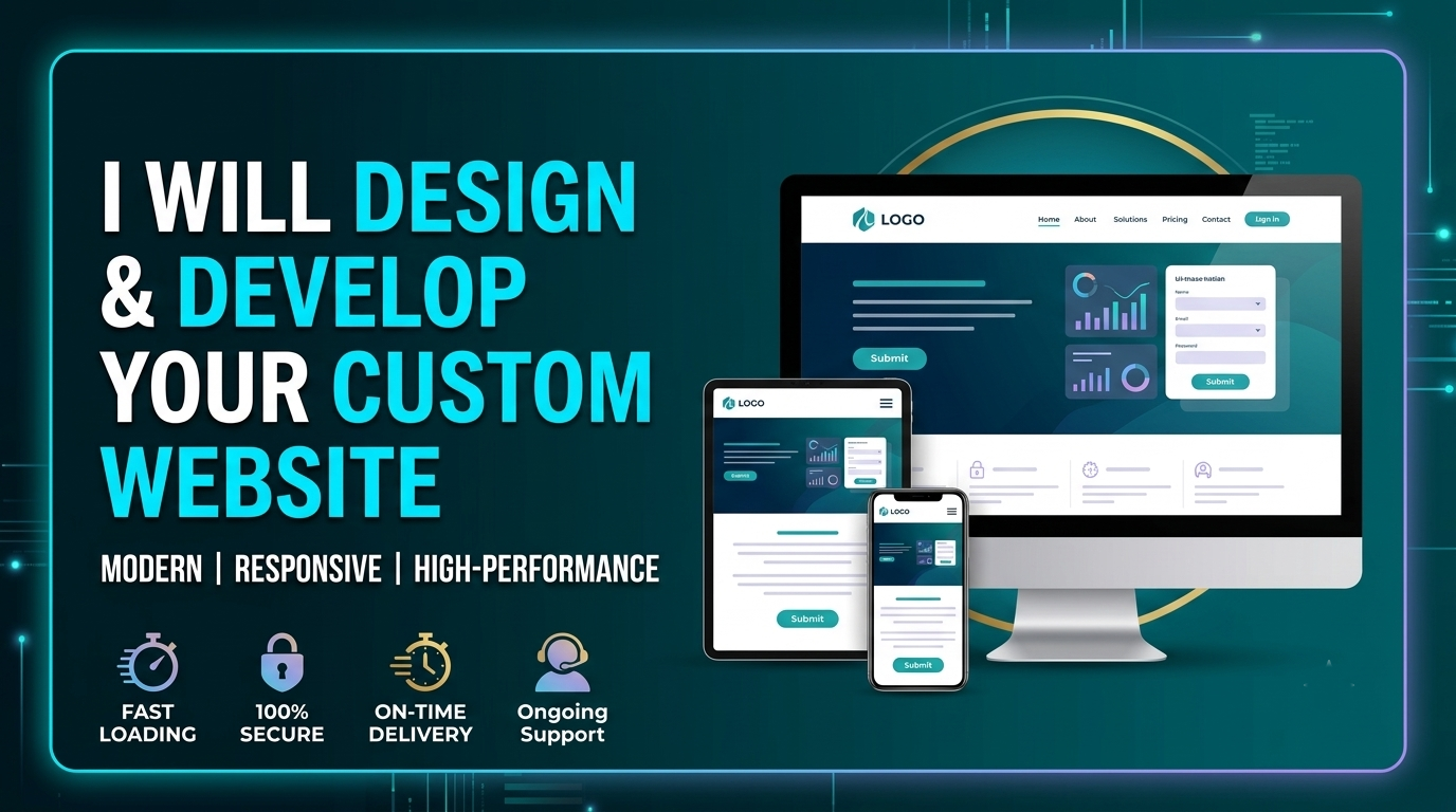 I will design and develop a responsive custom website