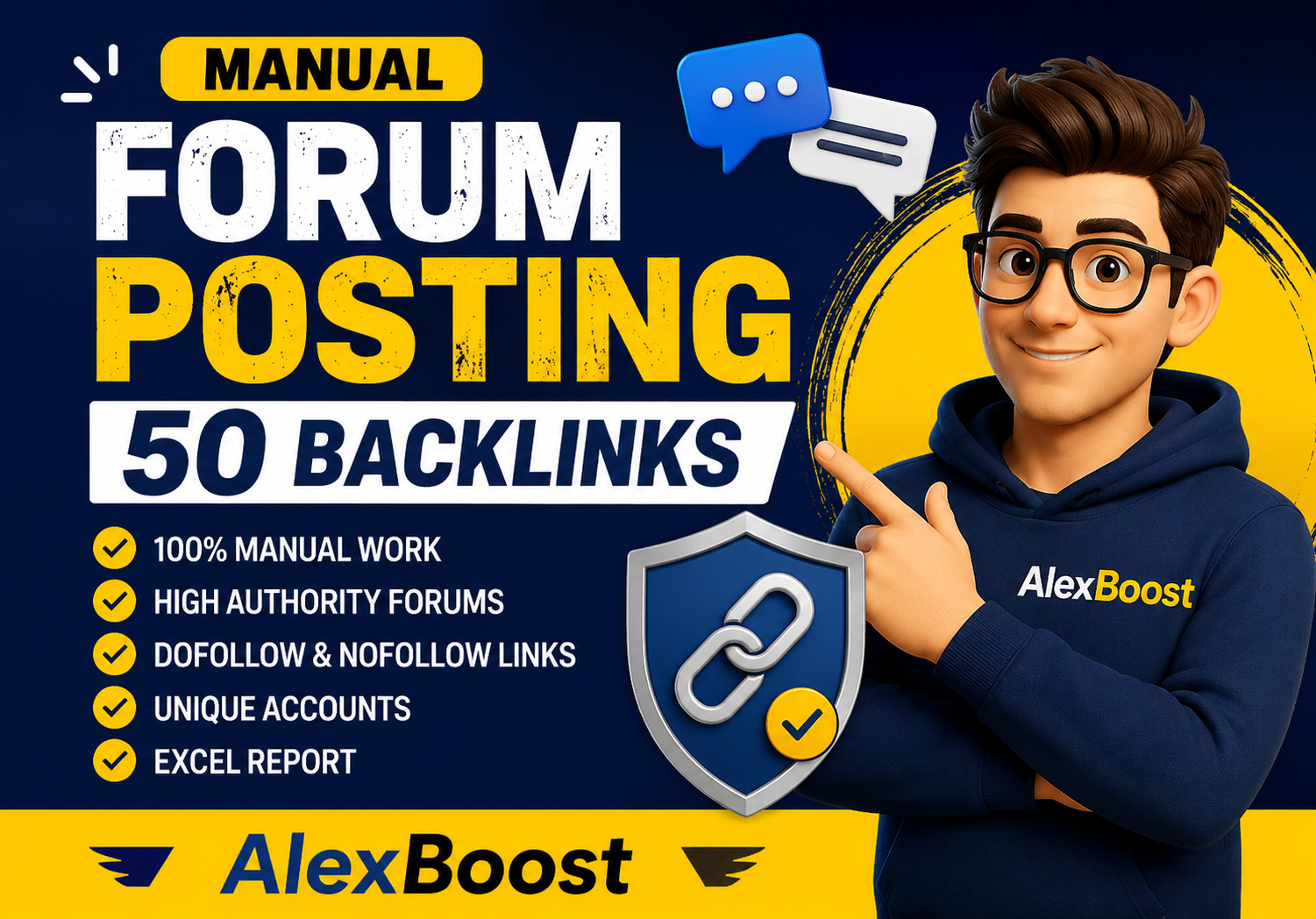 I Will Create 50 Manual High Authority Forum Posting Backlinks