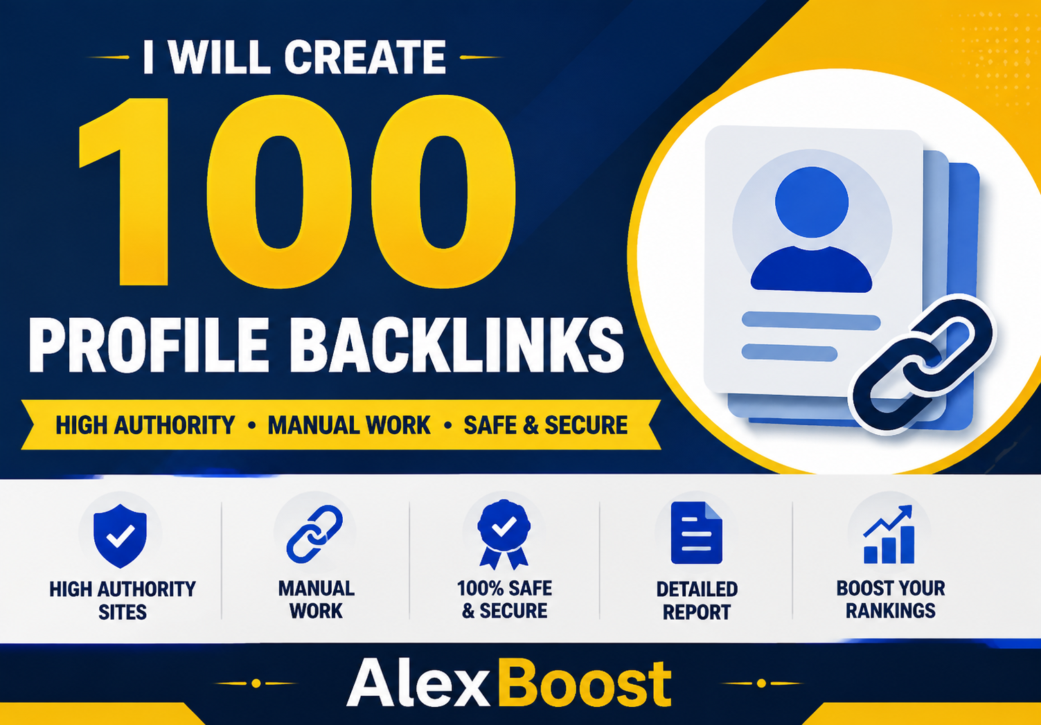 I Will Create 100 Powerful Profile Backlinks For Website SEO