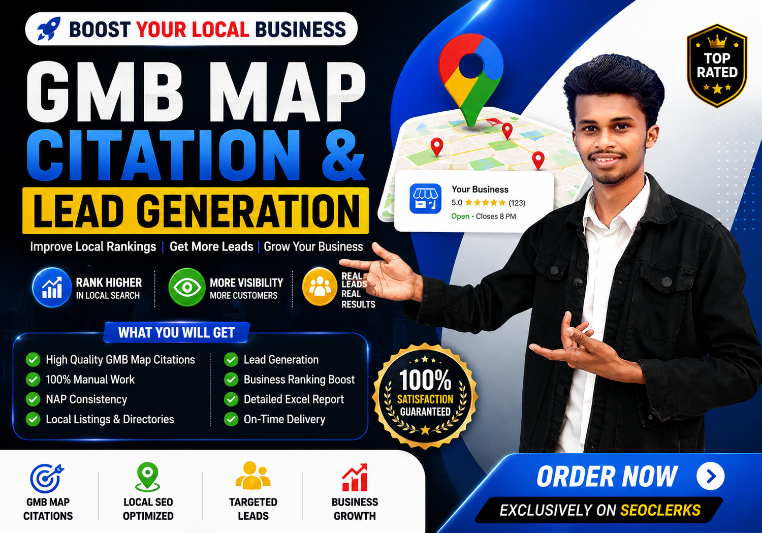 I Will Build High Quality GMB Map Citations for Local SEO & Lead Generation