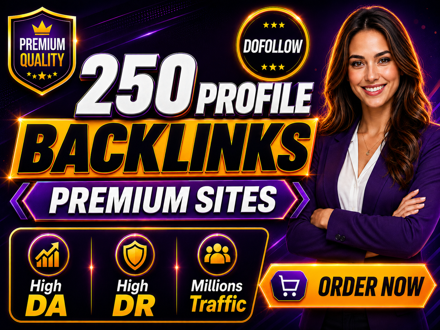 Build 250 High DA DR Dofollow Profile Backlinks on Pr...