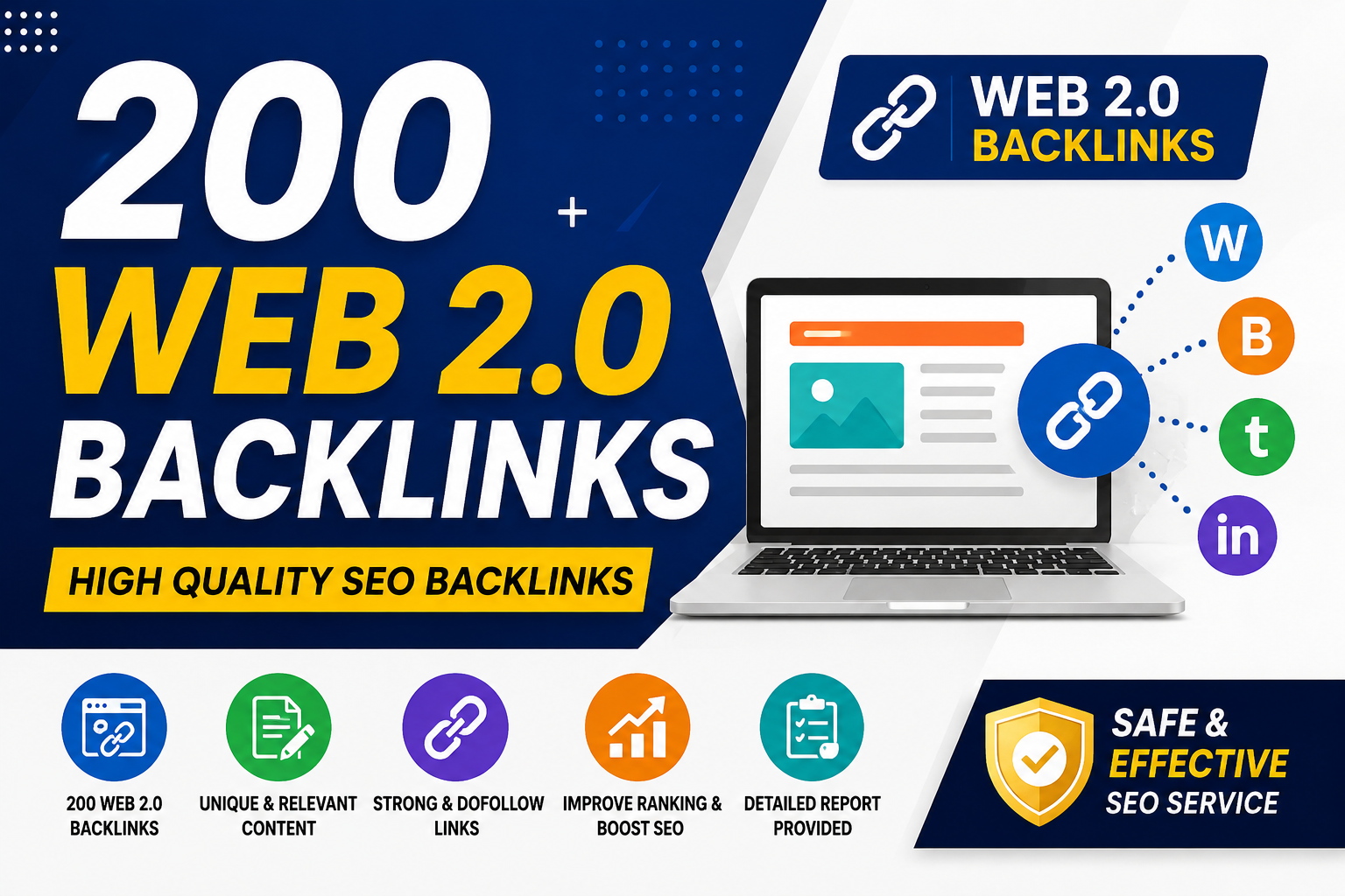 I Will Build 200 Web 2.0 Backlinks for Your Website