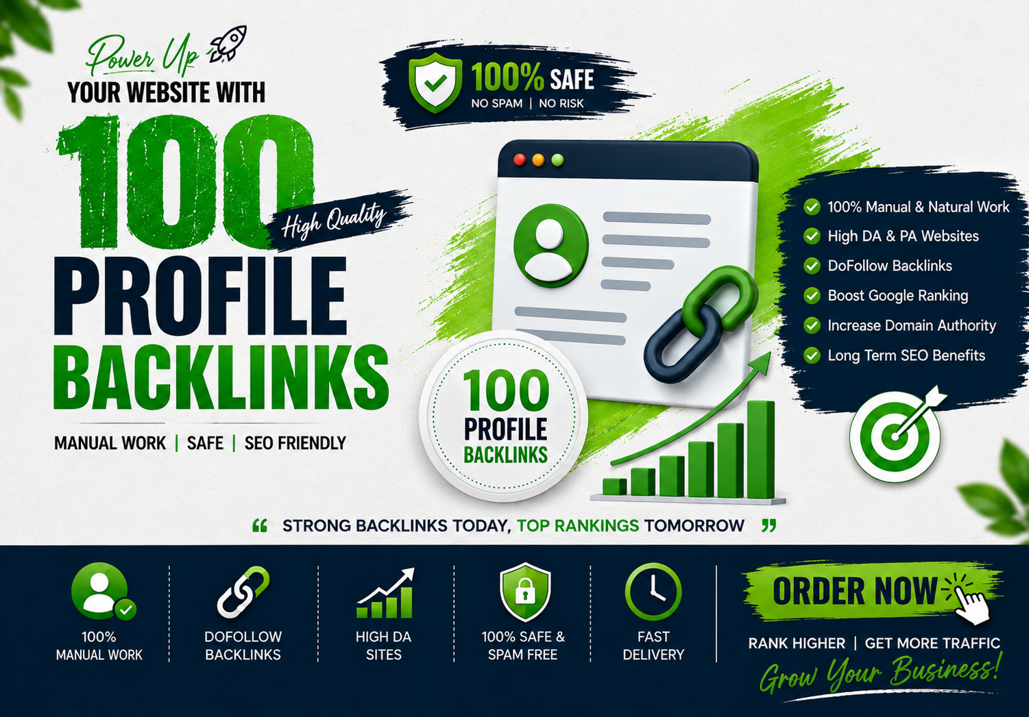 I Will Build 100 Premium High Authority Profile Backlinks for Google Ranking