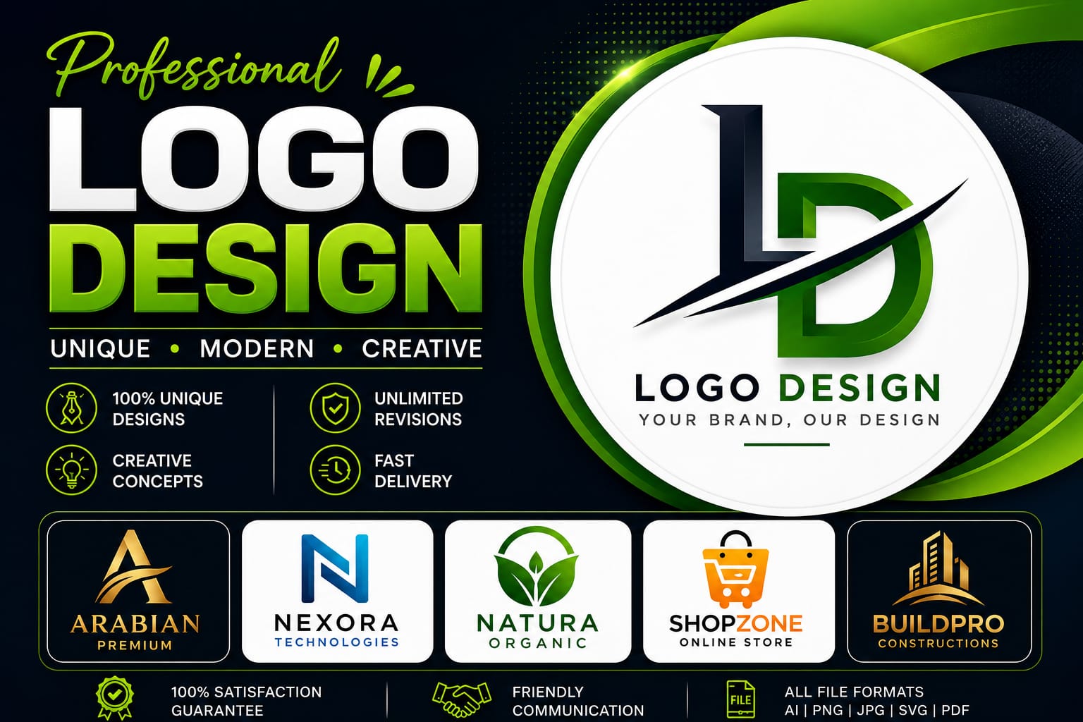 I will design a professional and modern logo for your...