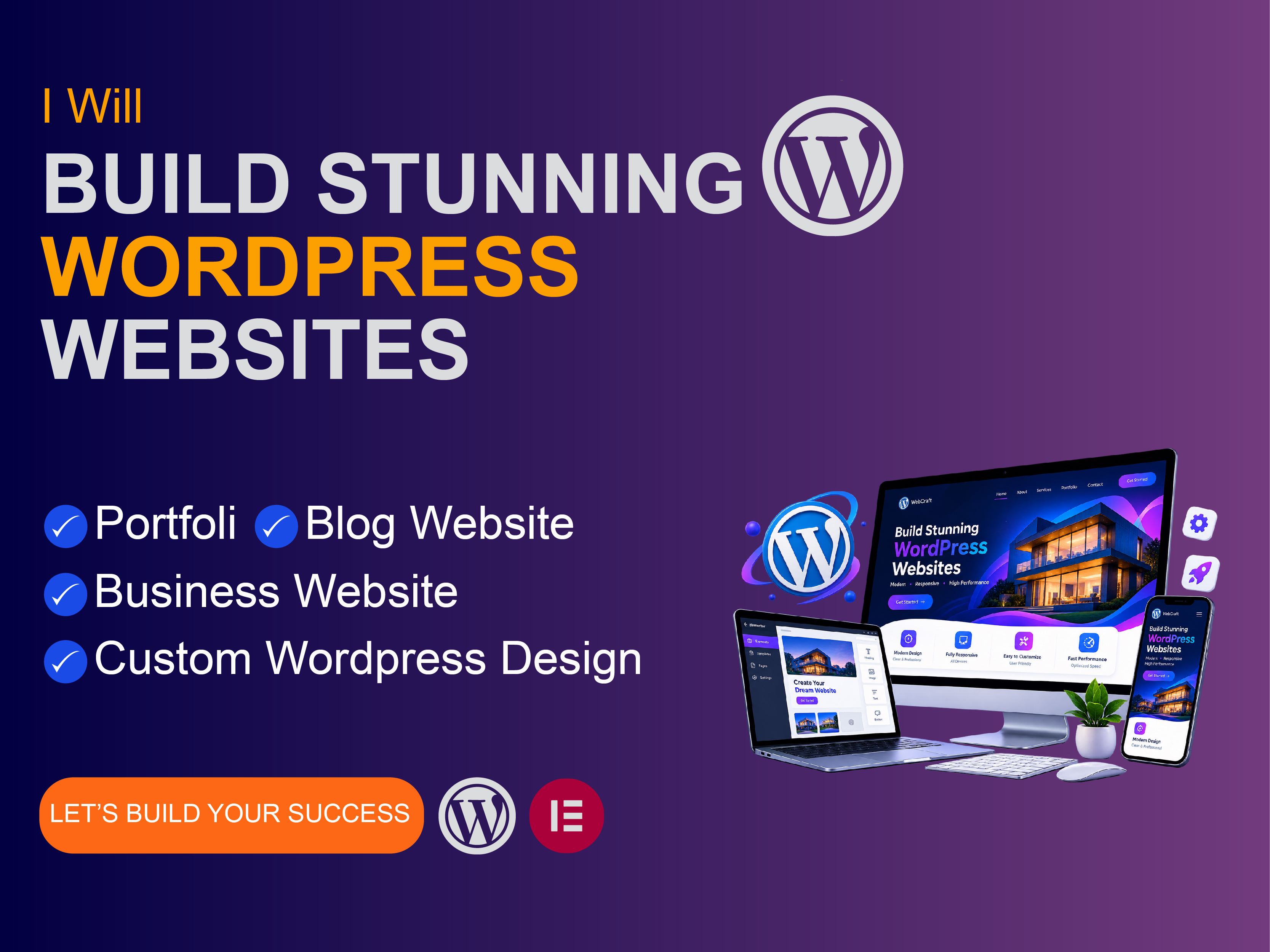 I Will Build a Stunning Professional Responsive WordPress Website