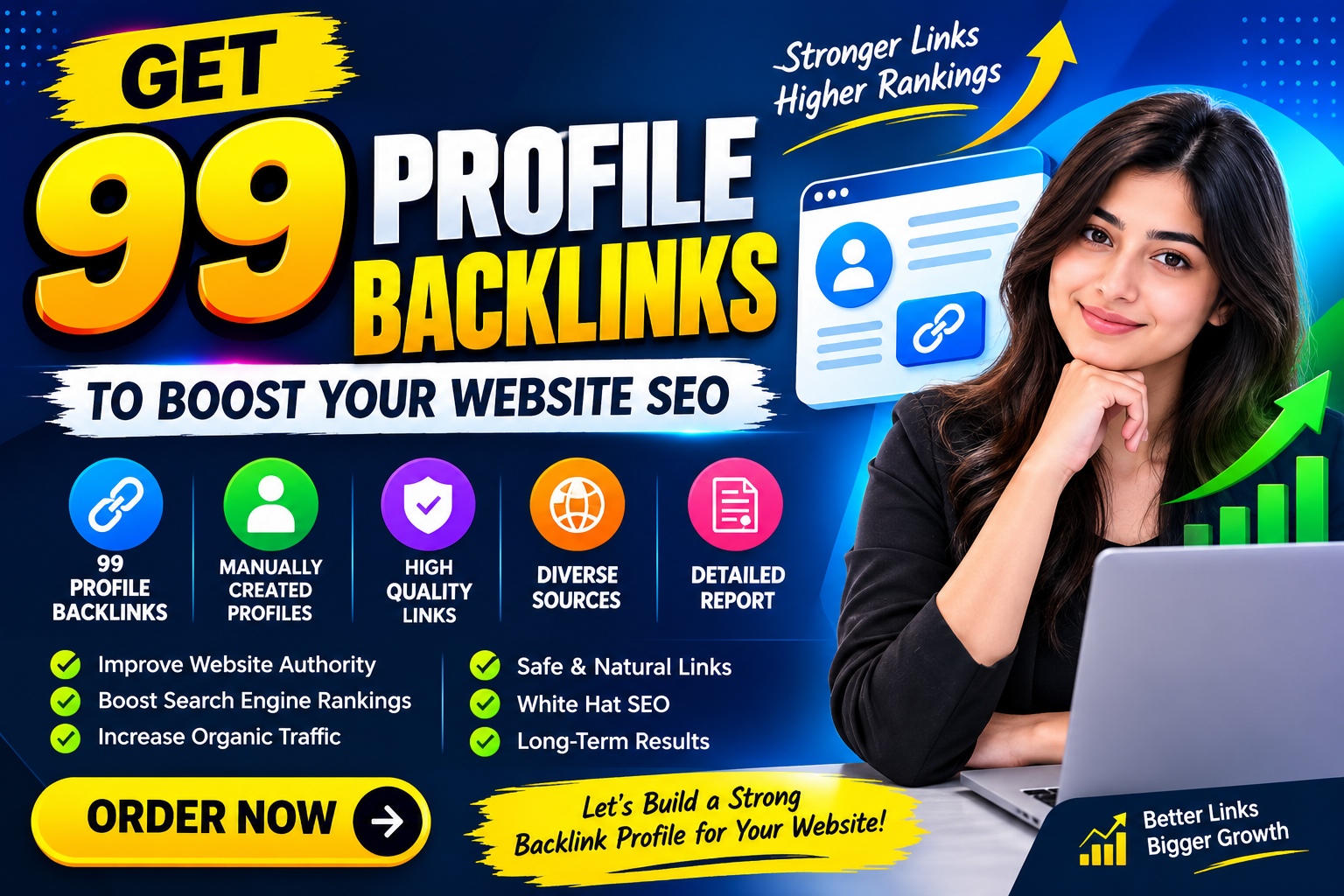 I Will Build 99 High Quality Profile Backlinks for SEO