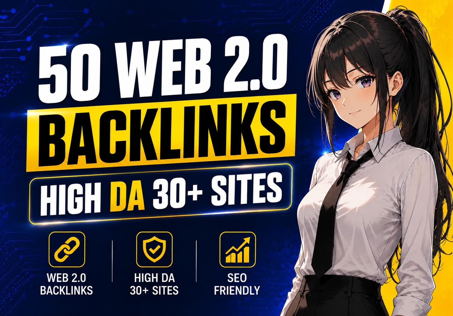 50 Web 2.0 Backlinks High Da 30+ Sites