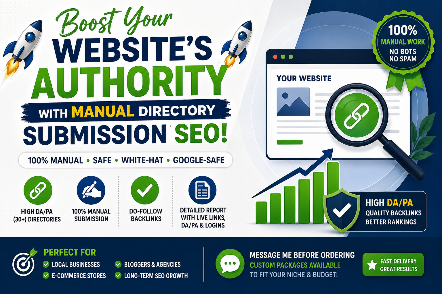 I will do 100 high quality manual directory submission for off page SEO
