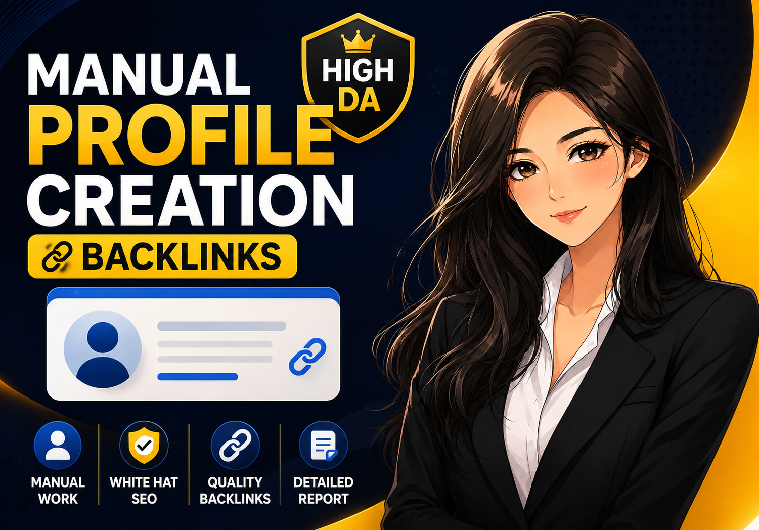 I Will Create 60 High Quality Profile Creations Backlinks Manually