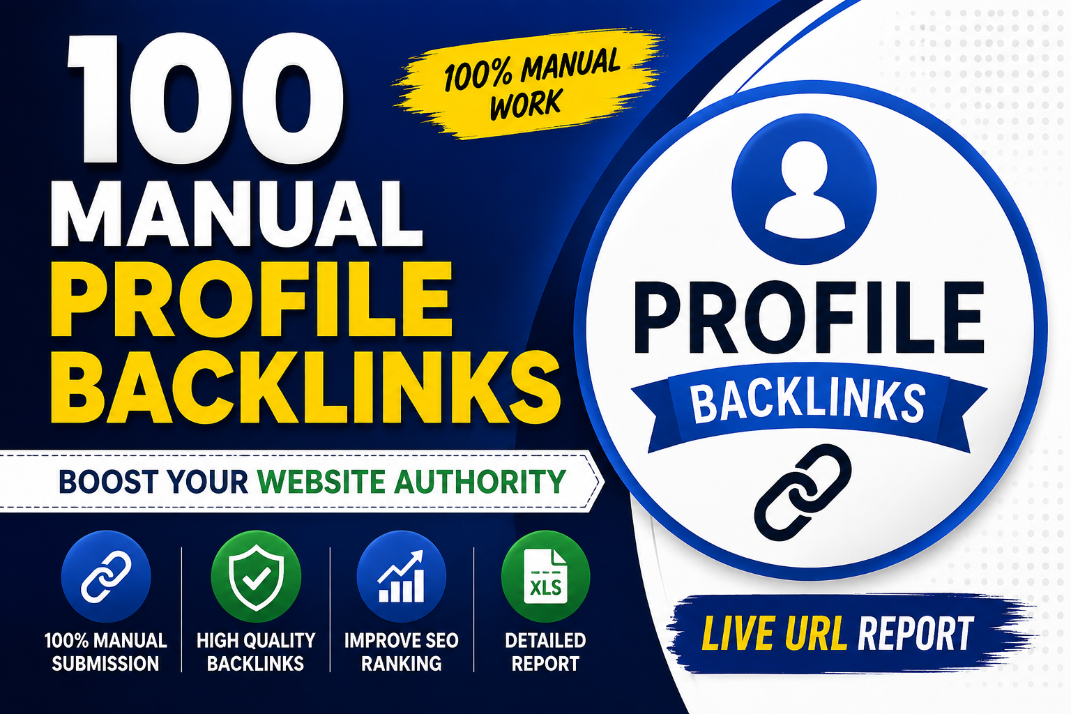 I will build 100 profile backlinks with a live URL re...