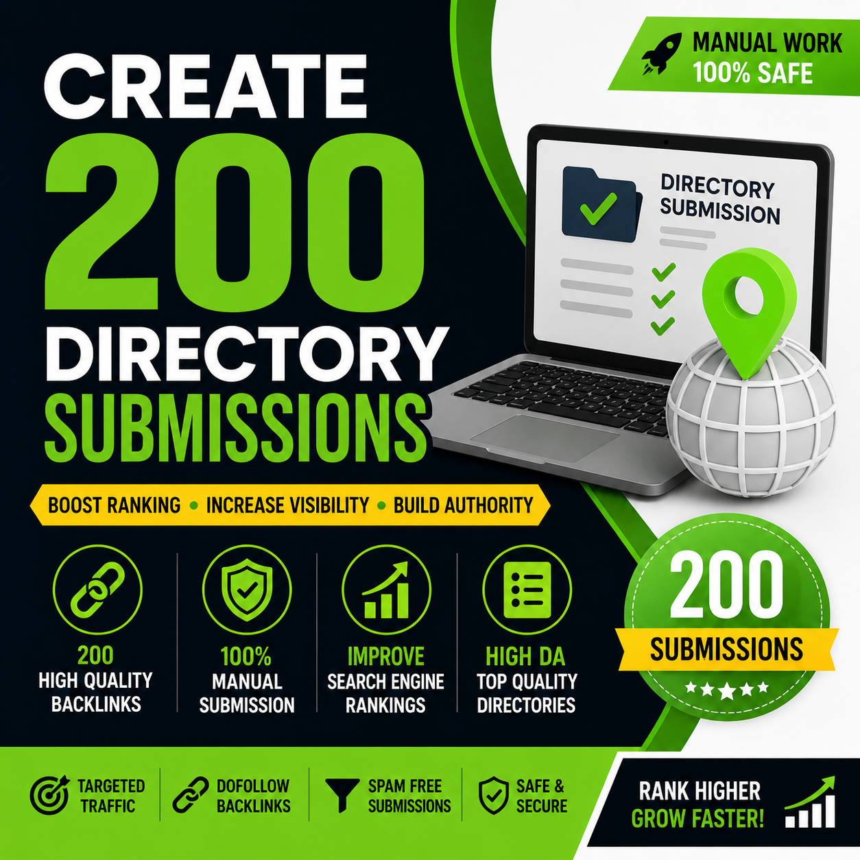 I Will Create 200 High Quality Directory Submission Backlinks