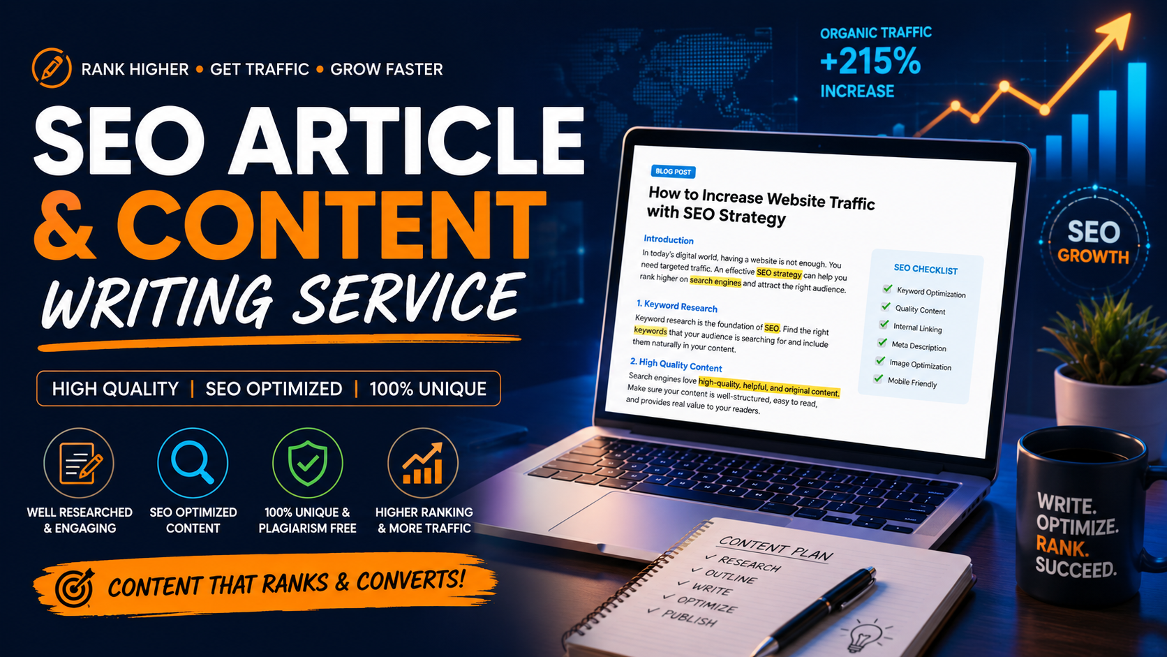 I will write an SEO optimized blog post or article fo...