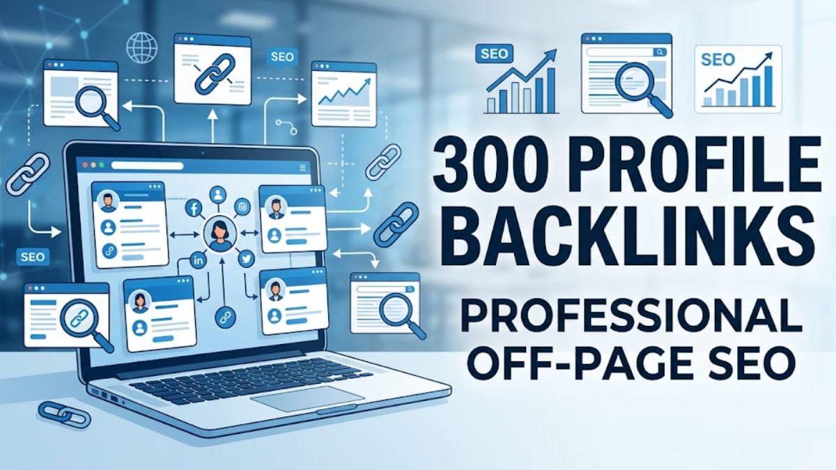 I will build 300 profile backlinks for your website