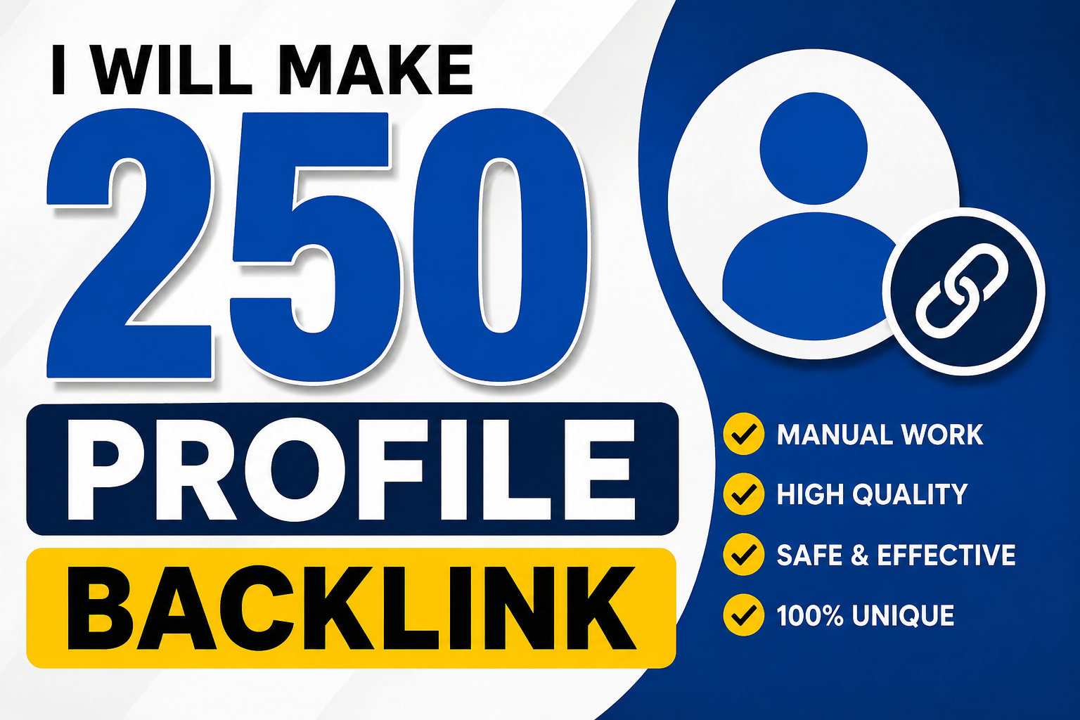 I Will Make 250 High-Quality Profile Backlinks for SEO